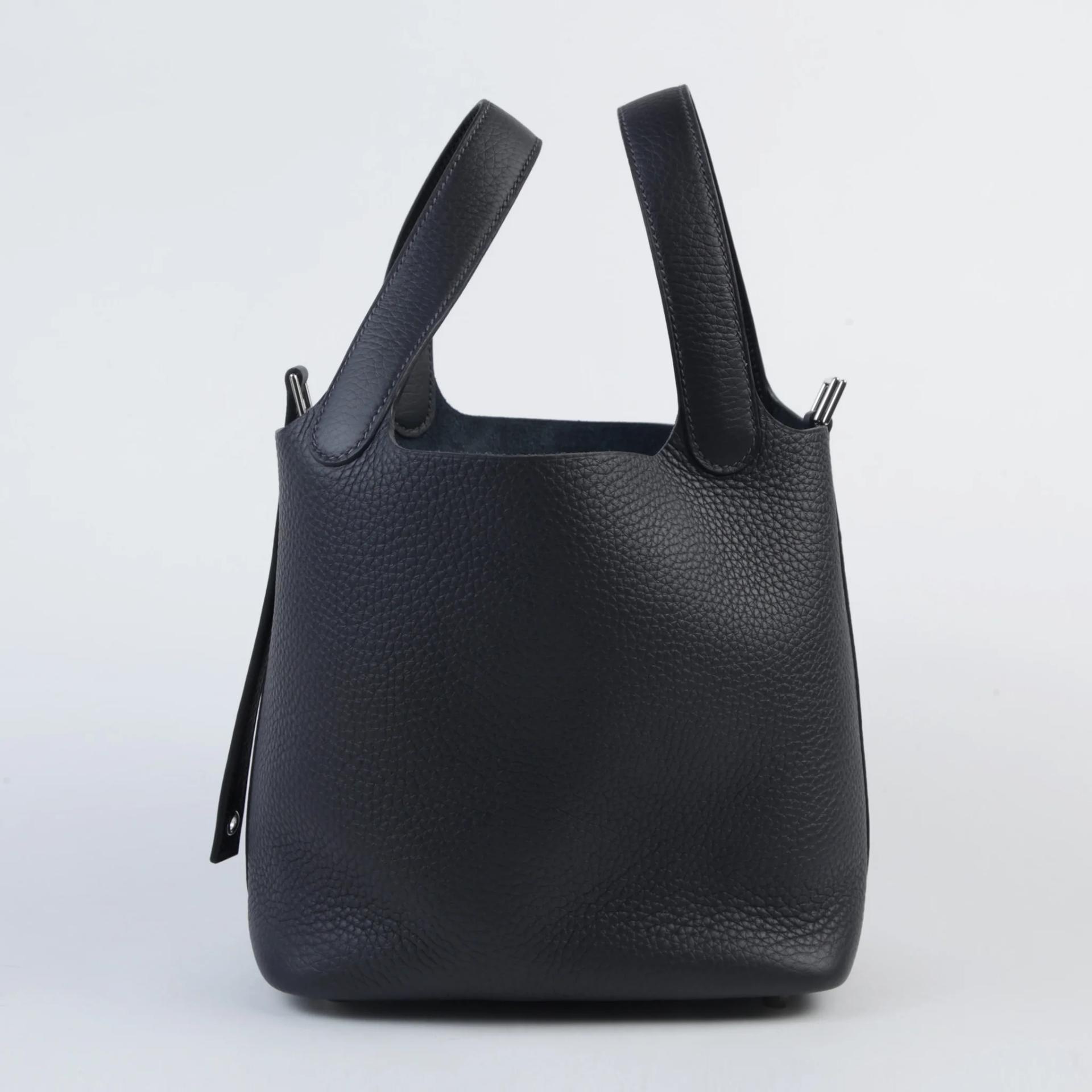 Brand New ( Rank N ) HERMÈS Picotin Lock PM Caban (3Y) Clemence Palladium hardware K (2025) - 4