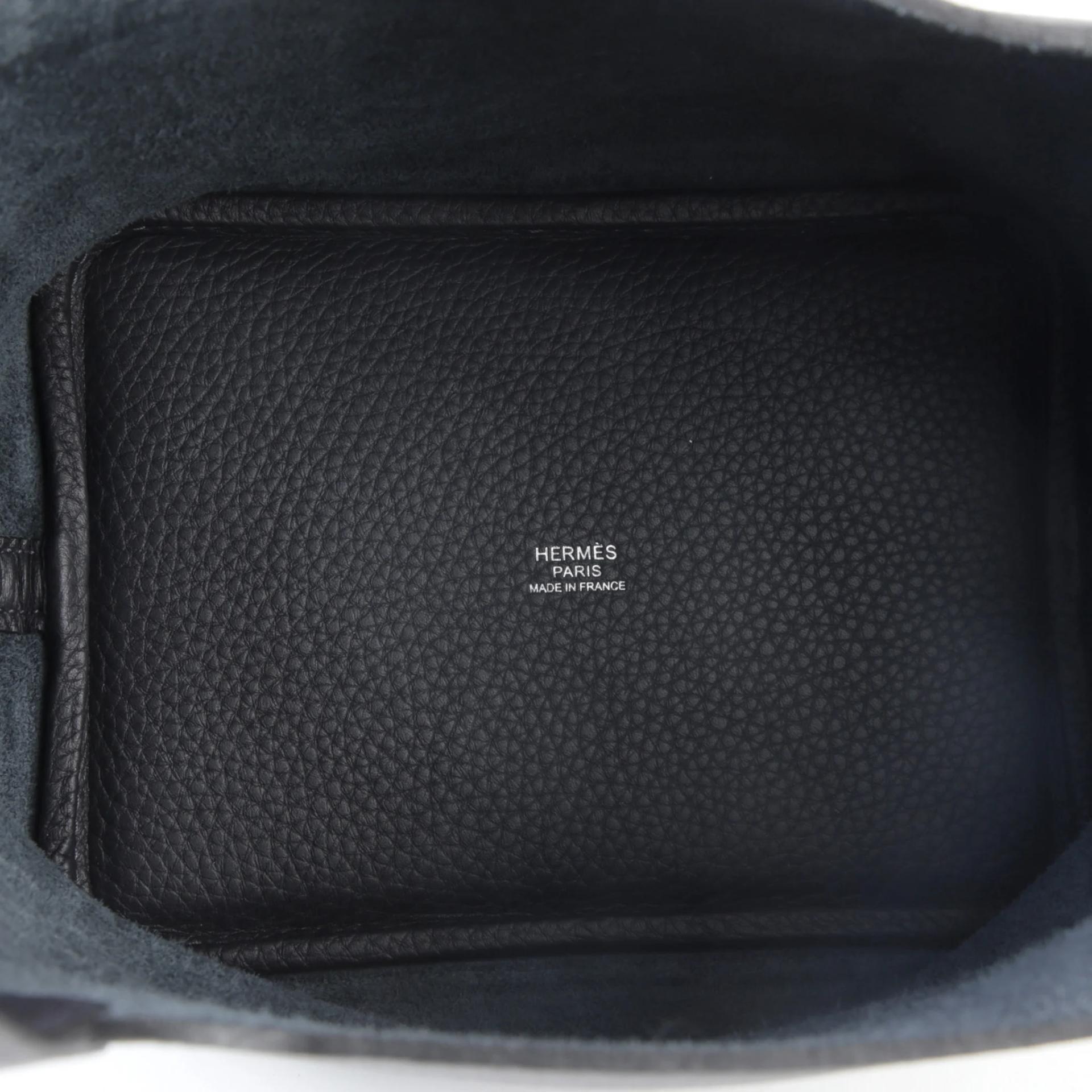 Brand New ( Rank N ) HERMÈS Picotin Lock PM Caban (3Y) Clemence Palladium hardware K (2025) - 10