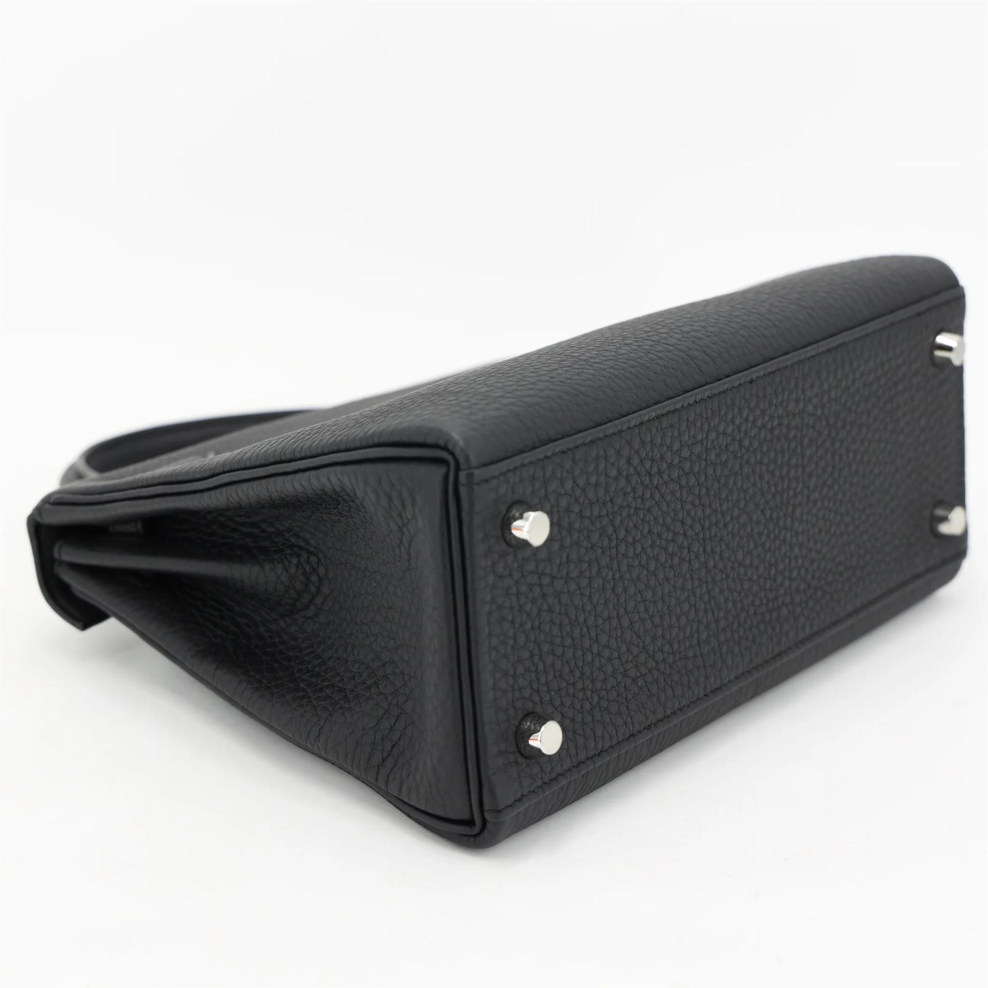 Brand New ( Rank N ) HERMÈS Kelly 25 Noir (89) Togo Palladium hardware G (2026) - 6