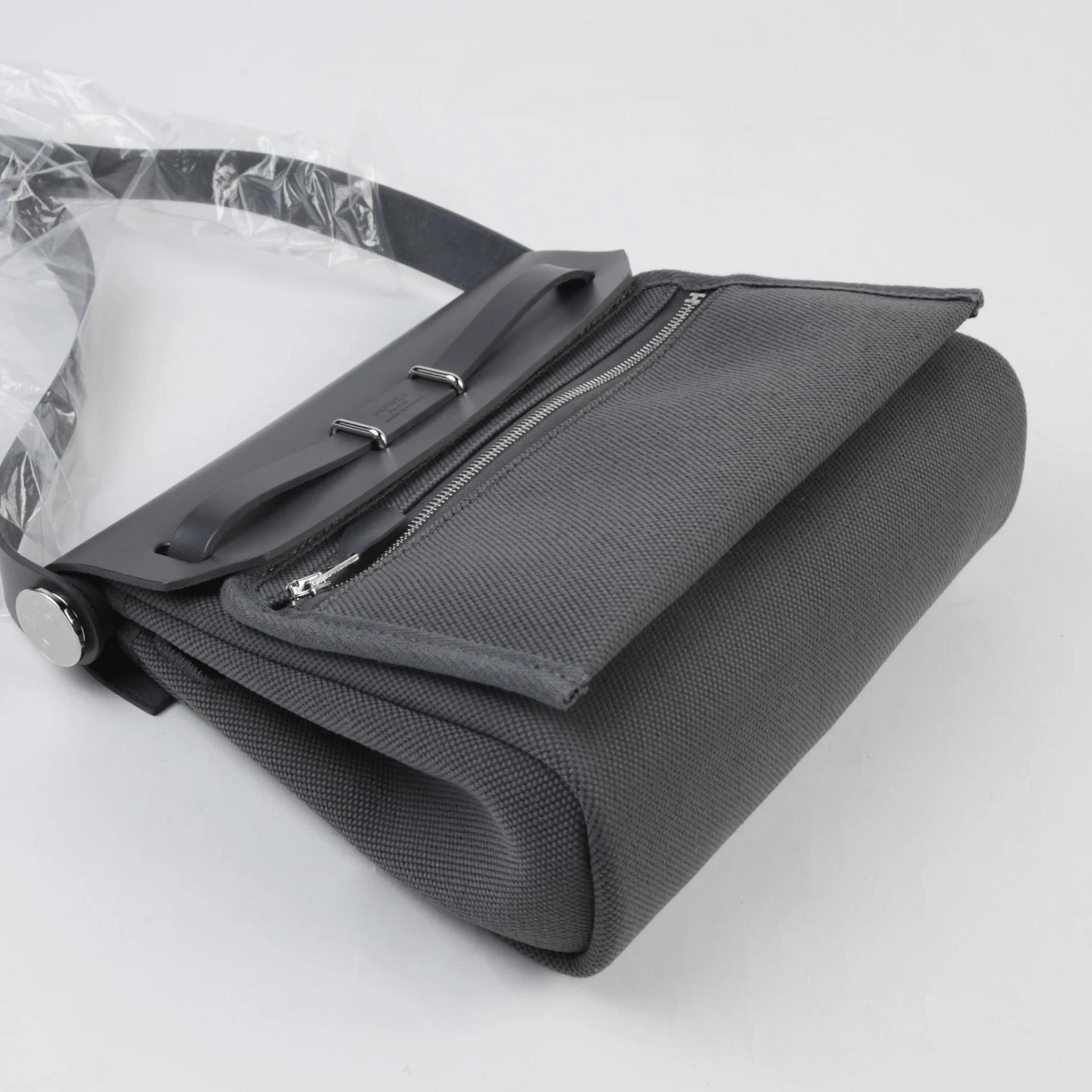 Brand New ( Rank N ) HERMÈS Herbag Zip Mini 20 Ardoise (85) Canvas Palladium hardware K (2025) - 6