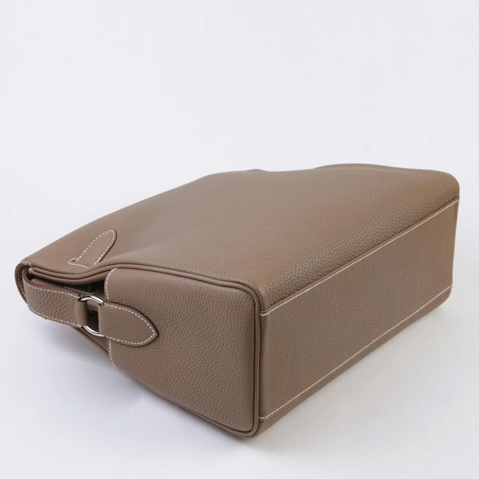 Excellent ( Rank SA ) HERMÈS Kelly Messenger GM Etoupe (18) Togo Palladium hardware W (2024) - 6