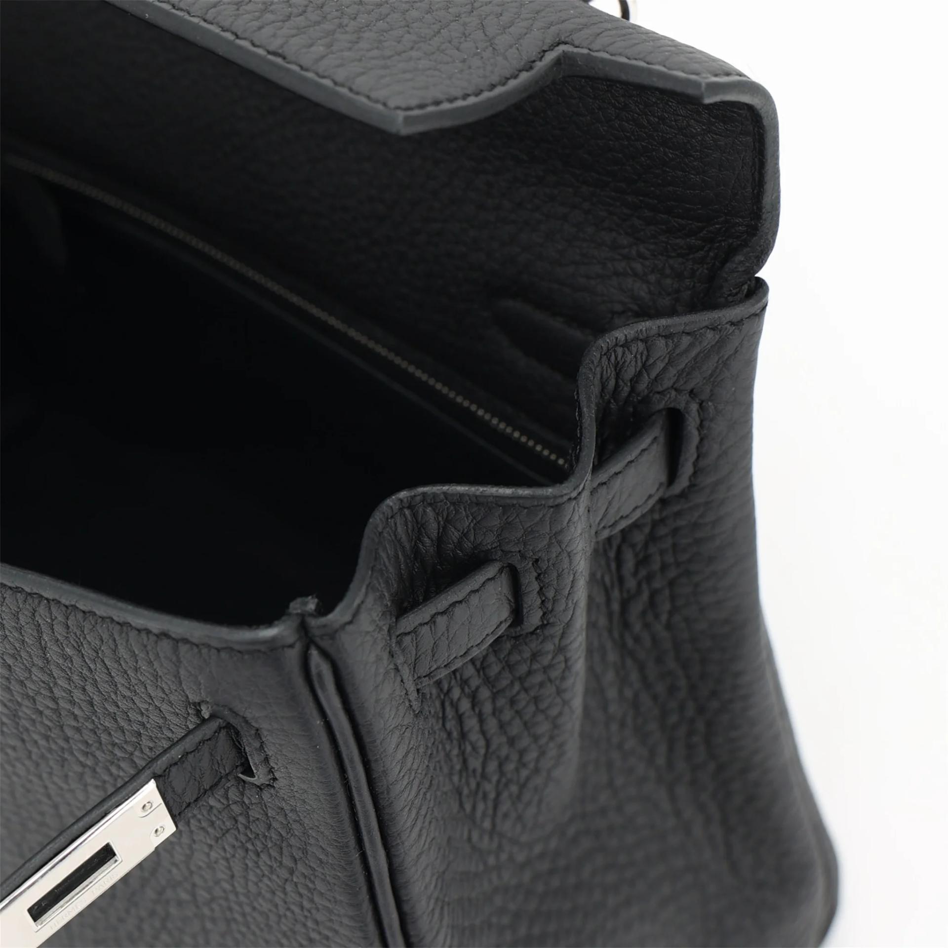 Brand New ( Rank N ) HERMÈS Kelly 25 Noir (89) Togo Palladium hardware G (2026) - 13
