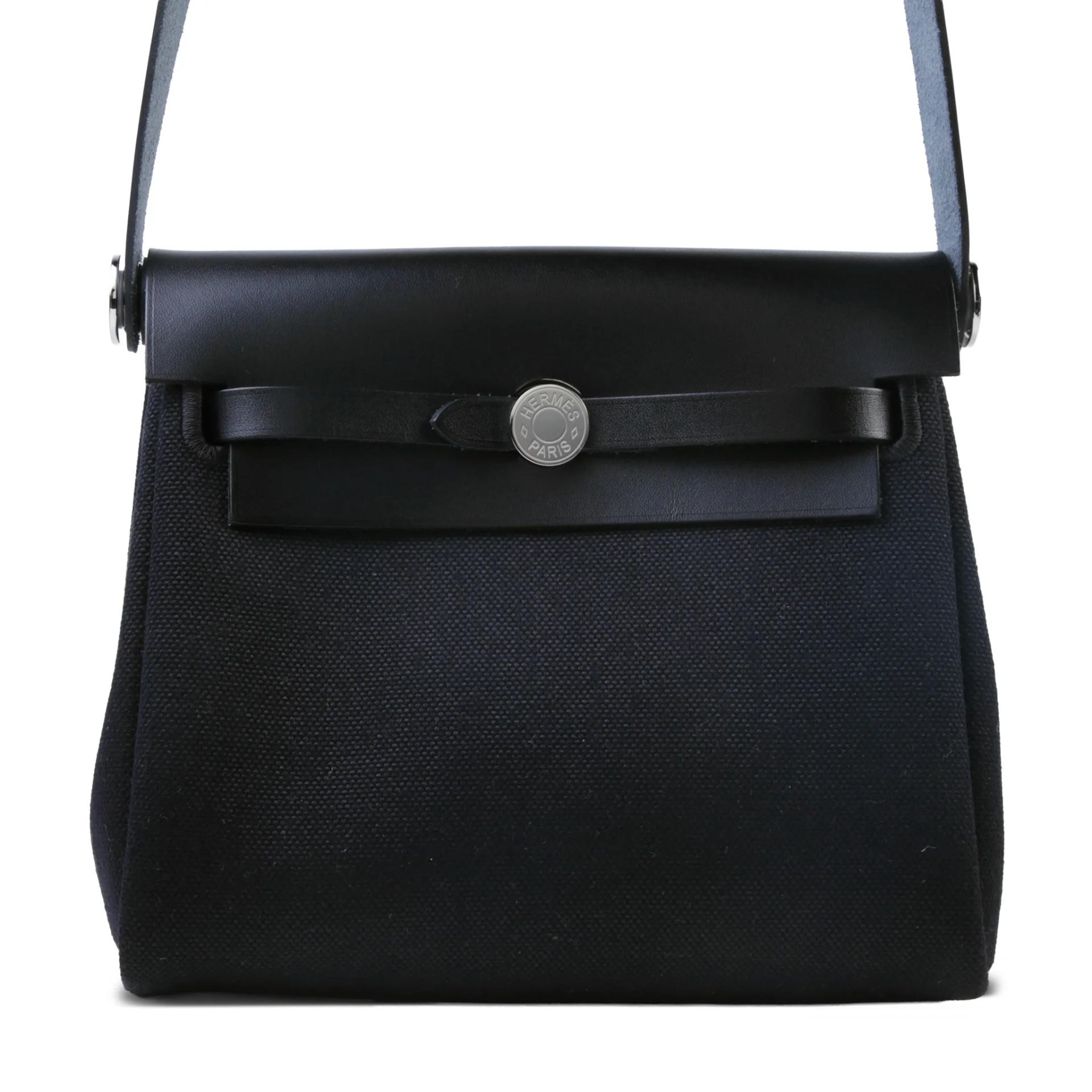 Brand New ( Rank N ) HERMÈS Herbag Zip Mini 20 Noir (89) Canvas Palladium hardware G (2026) - 1