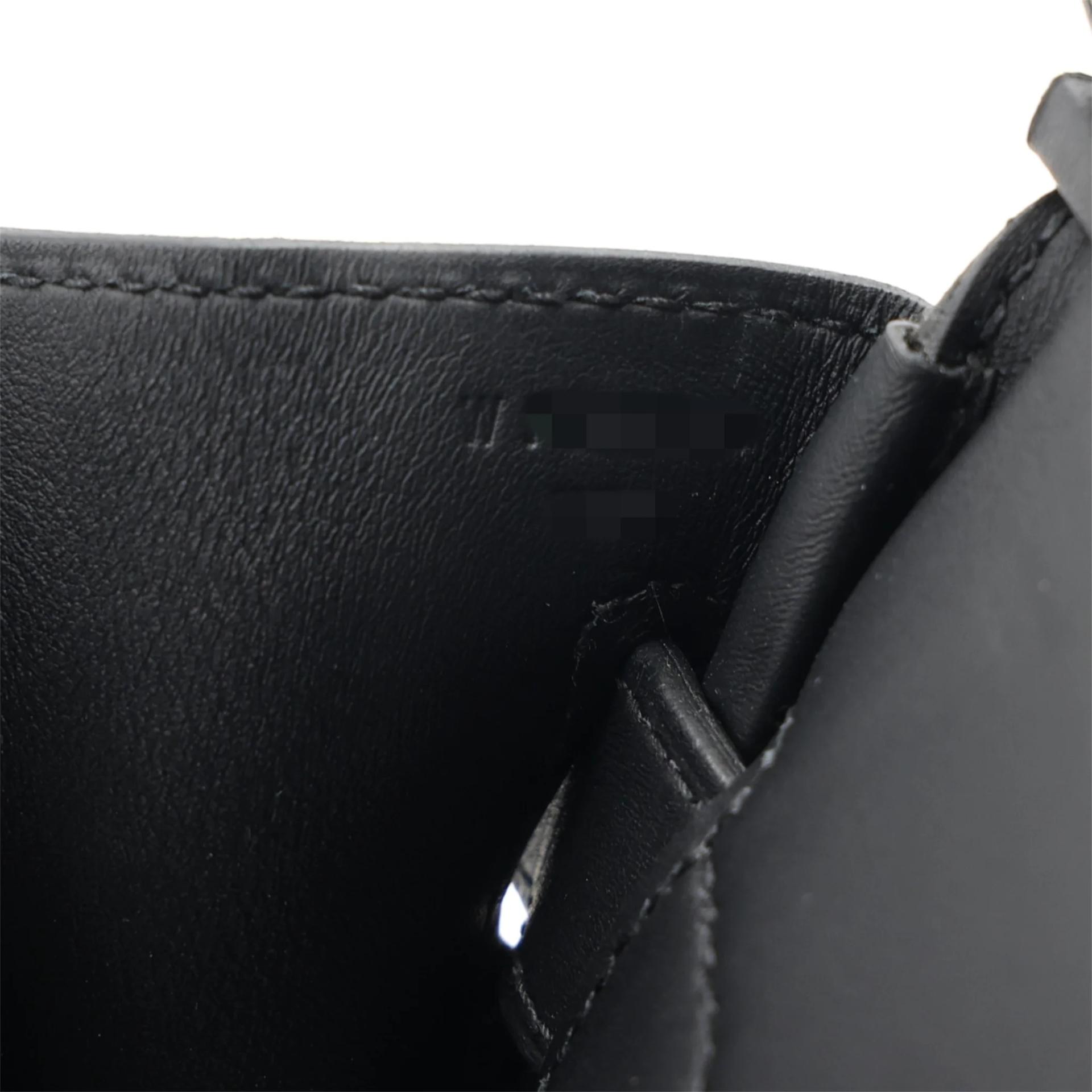 Unused ( Rank NS ) HERMÈS Hac a Dos PM Noir (89) Swift Toile Berline canvas Palladium hardware W (2024) - 16