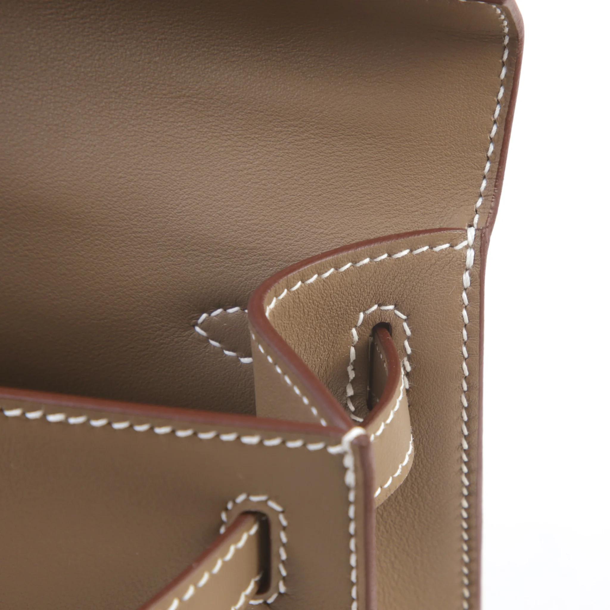 ランク N 新品 HERMÈS エルメス ポシェットケリー エトゥープ (18) スイフト シルバー金具 G刻印 (2026) - 12