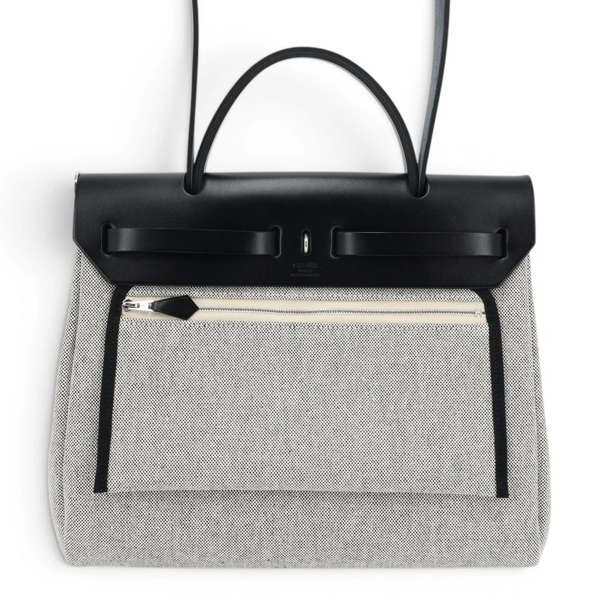 Herbag Zip 31 PM hobnailed Noir (89) Ecru