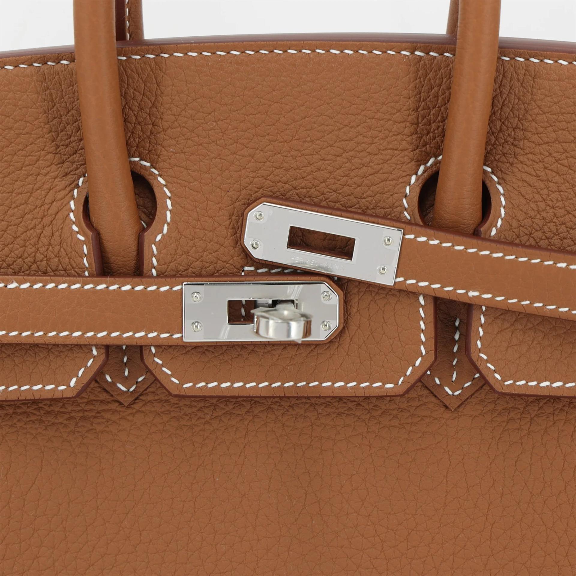 Brand New ( Rank N ) HERMÈS Birkin 25 Gold (37) Togo Palladium hardware G (2026) - 8