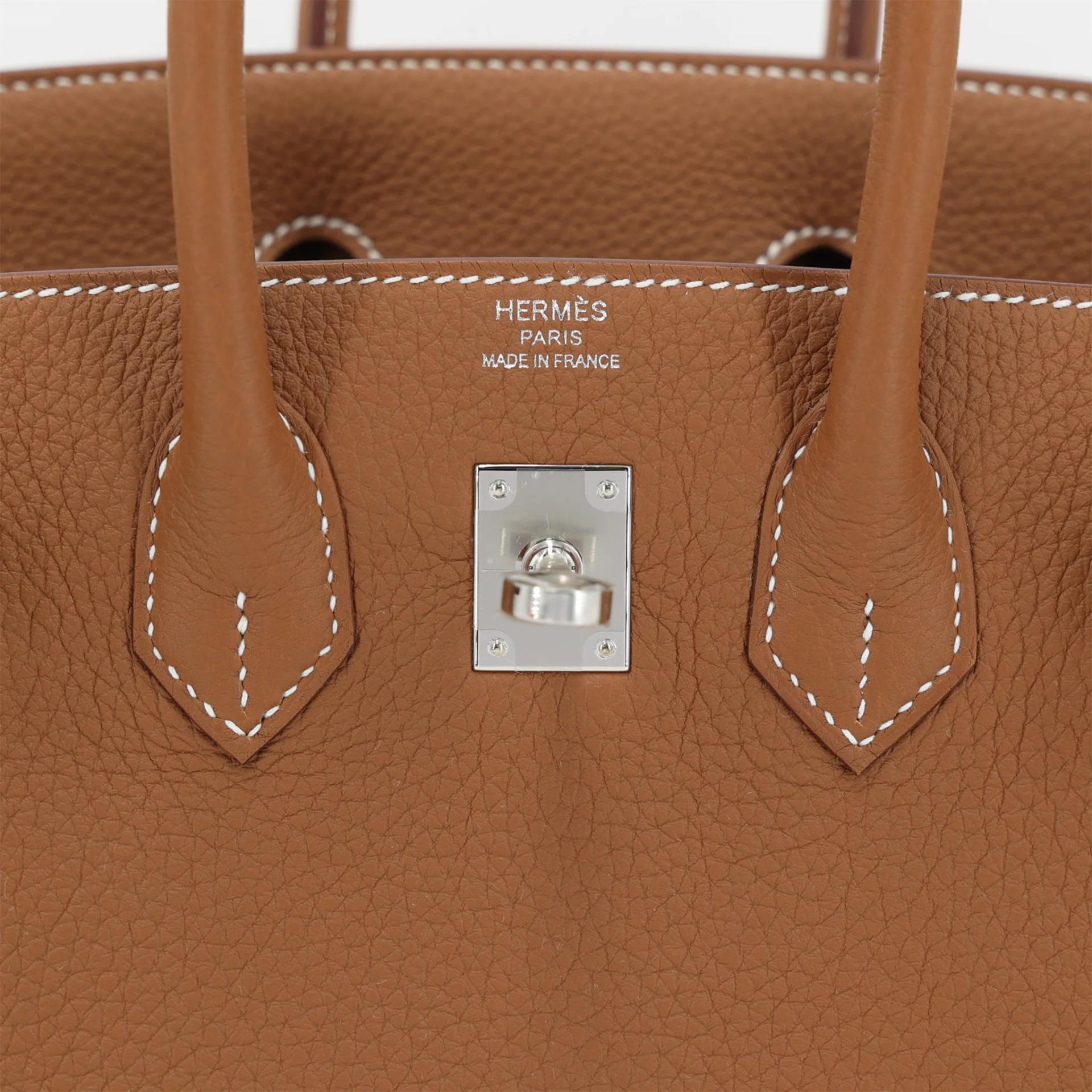 Brand New ( Rank N ) HERMÈS Birkin 25 Gold (37) Togo Palladium hardware G (2026) - 10