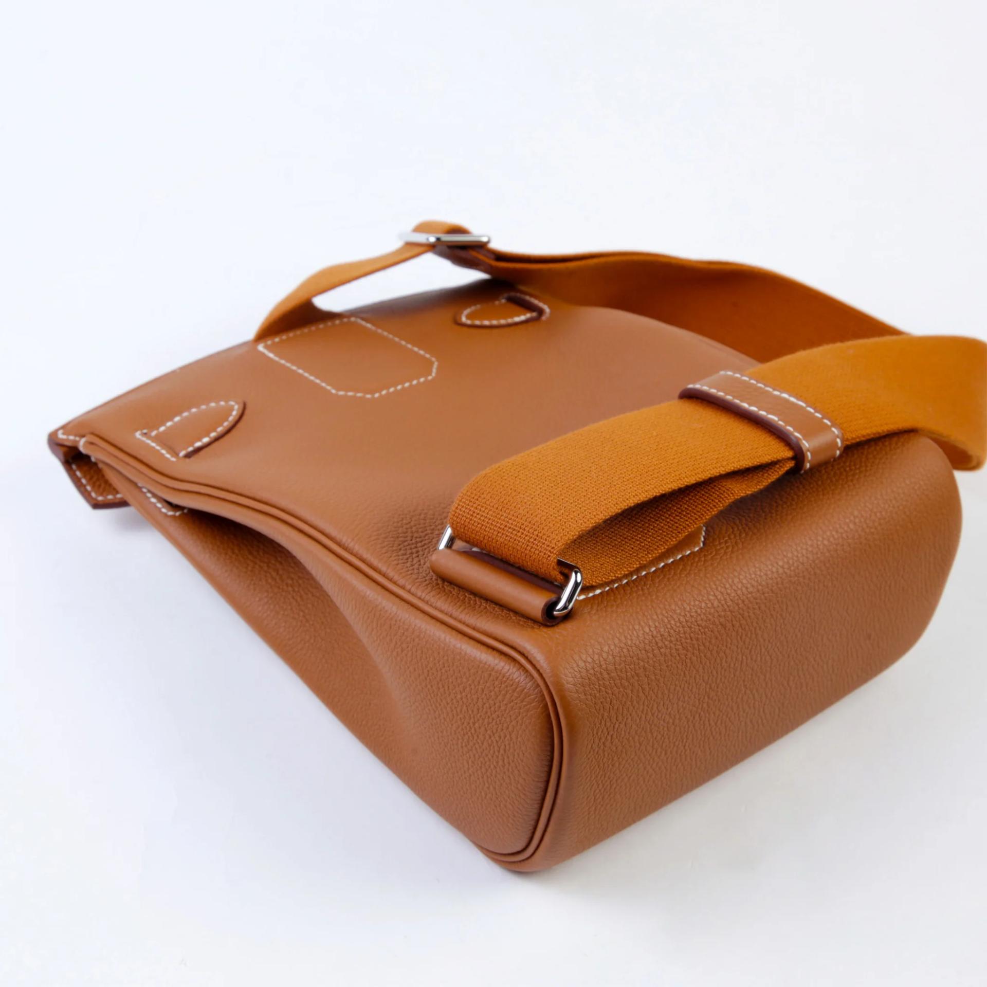 Excellent ( Rank SA ) HERMÈS Hac a Dos PM Gold (37) Togo Palladium hardware K (2025) - 7