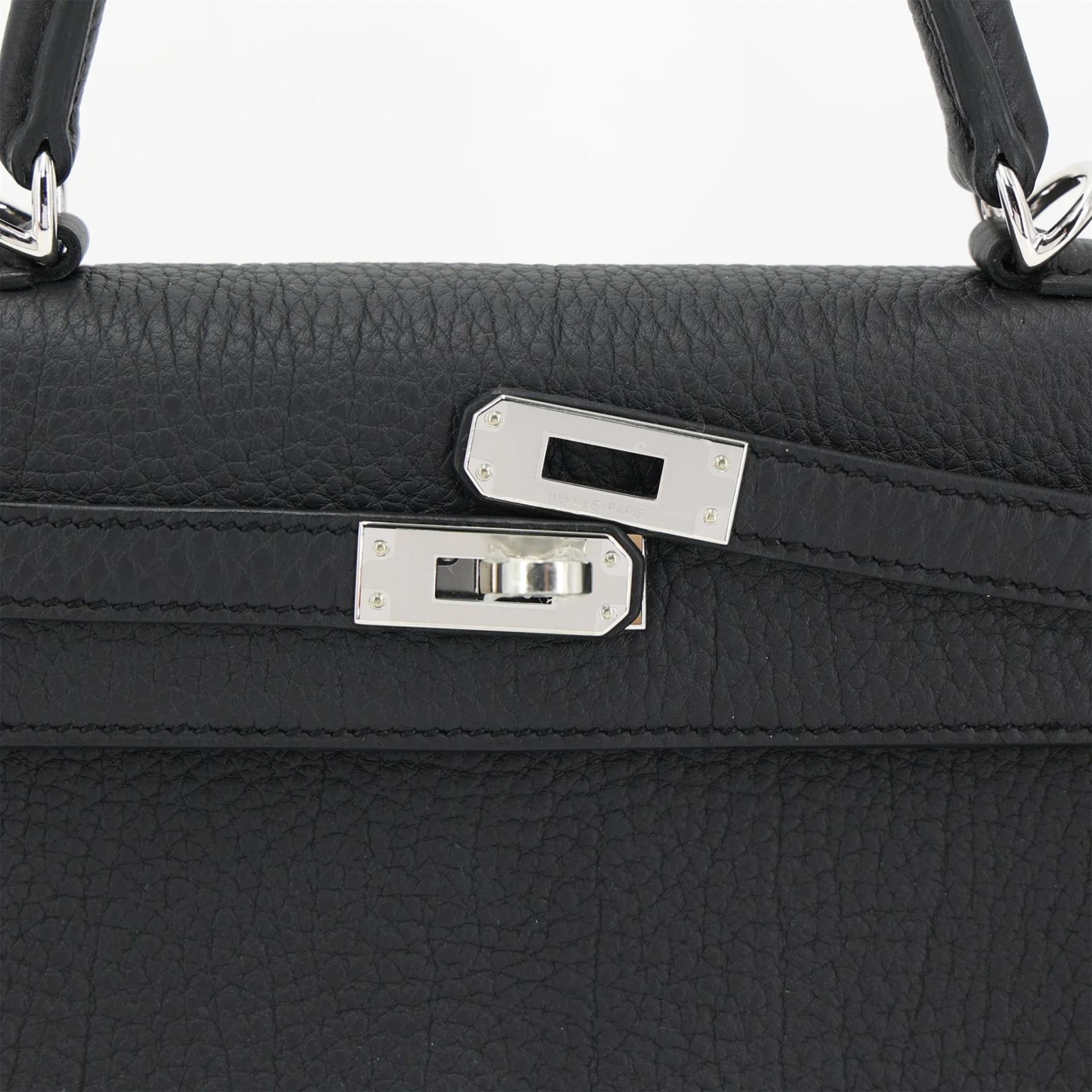 Brand New ( Rank N ) HERMÈS Kelly 25 Noir (89) Togo Palladium hardware G (2026) - 8
