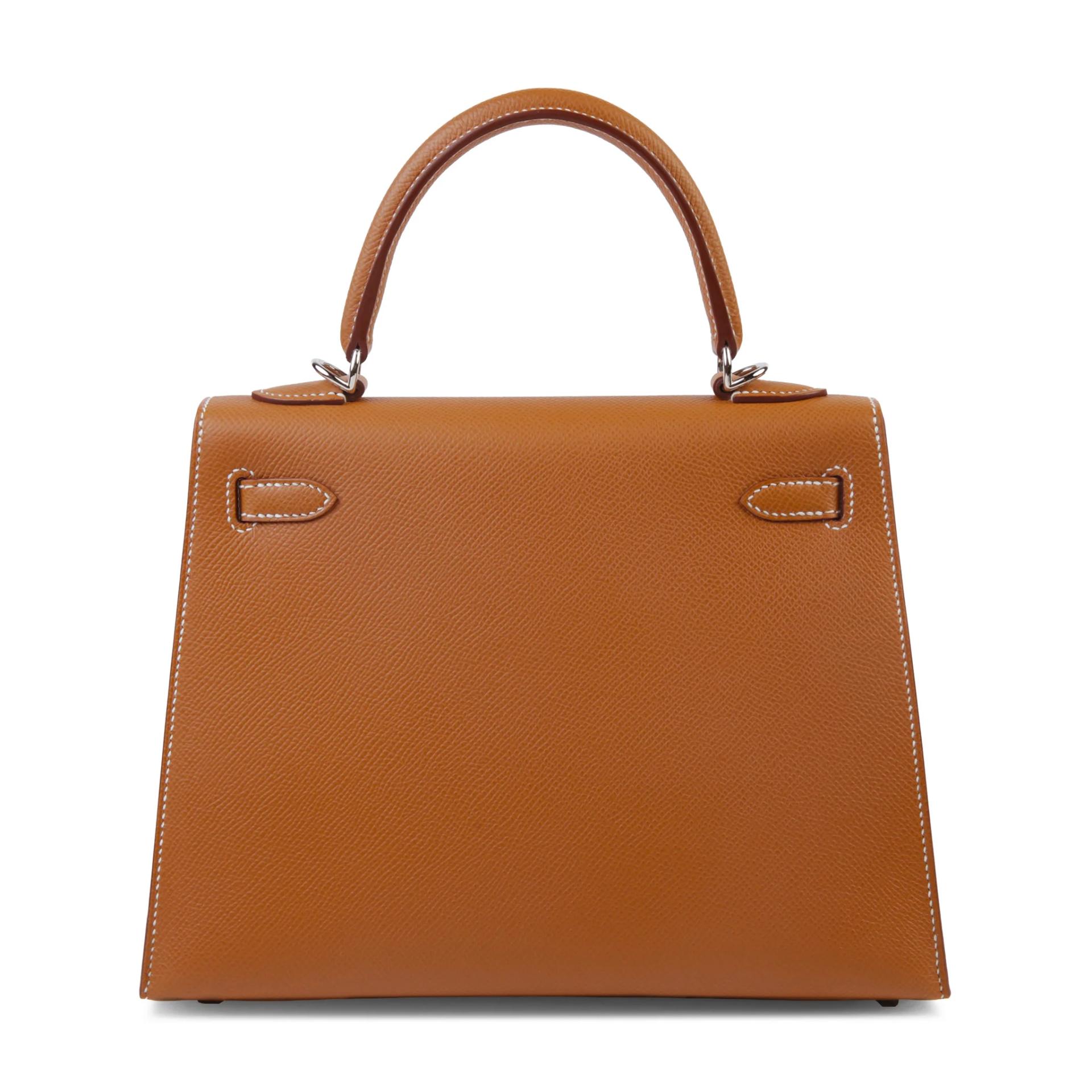 Brand New ( Rank N ) HERMÈS Kelly 25 Sellier Gold (37) Epsom Palladium hardware G (2026) - 2