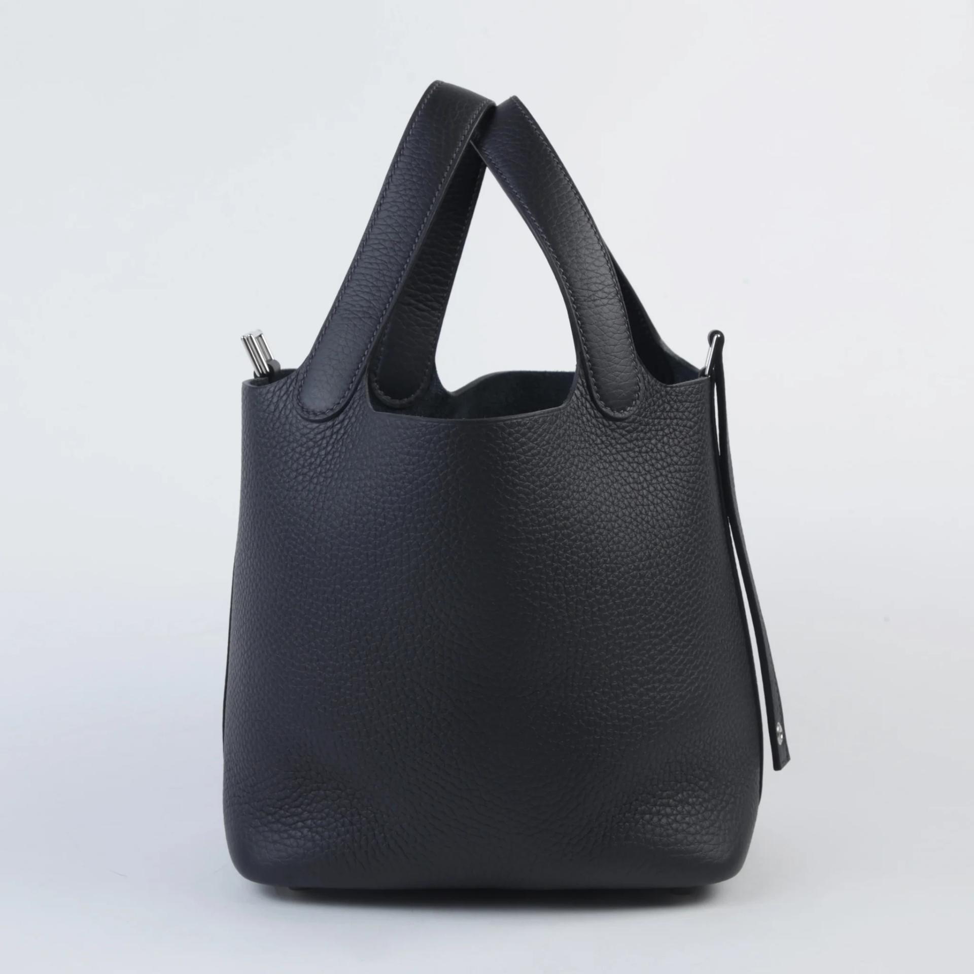 Brand New ( Rank N ) HERMÈS Picotin Lock PM Caban (3Y) Clemence Palladium hardware K (2025) - 5