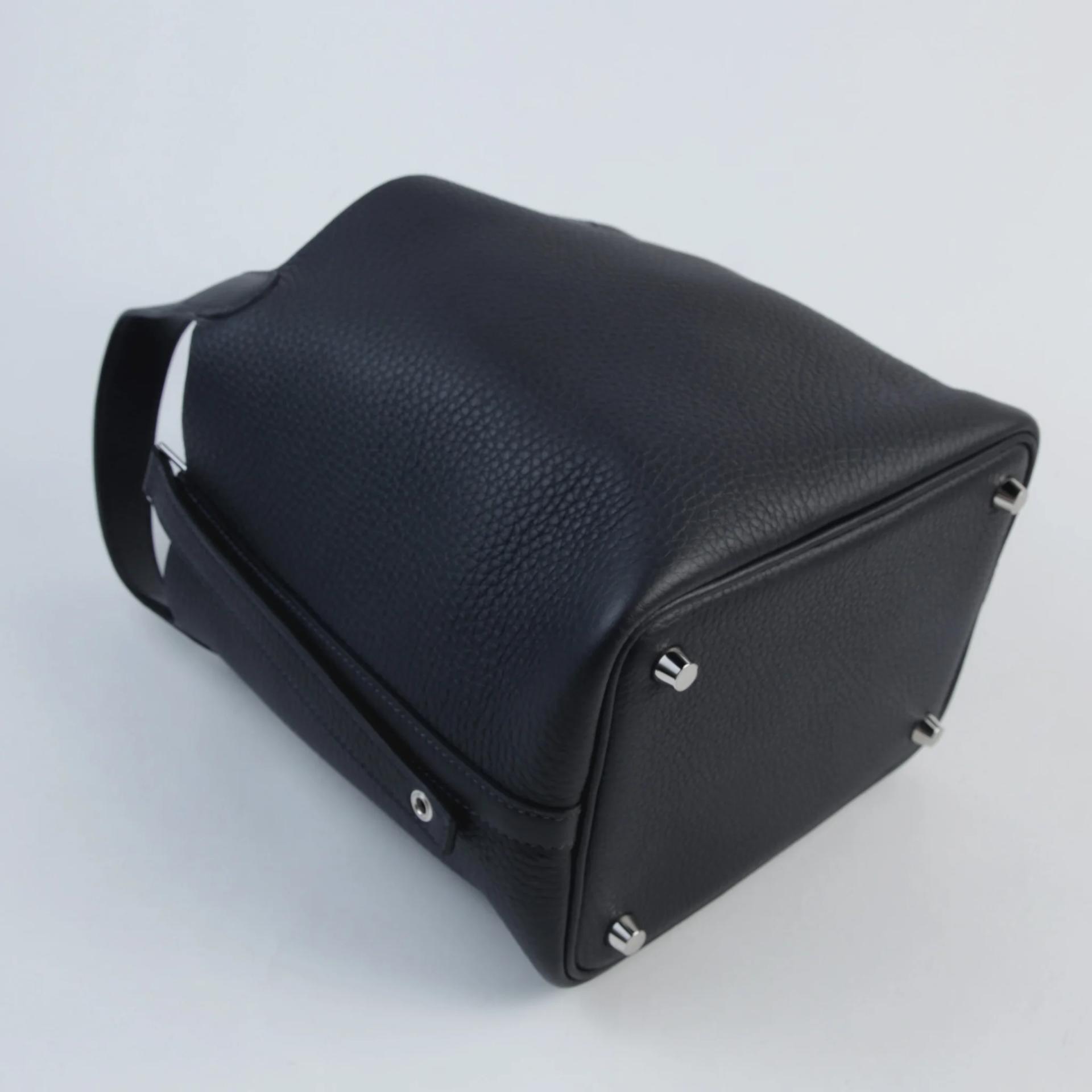 Brand New ( Rank N ) HERMÈS Picotin Lock PM Caban (3Y) Clemence Palladium hardware K (2025) - 8