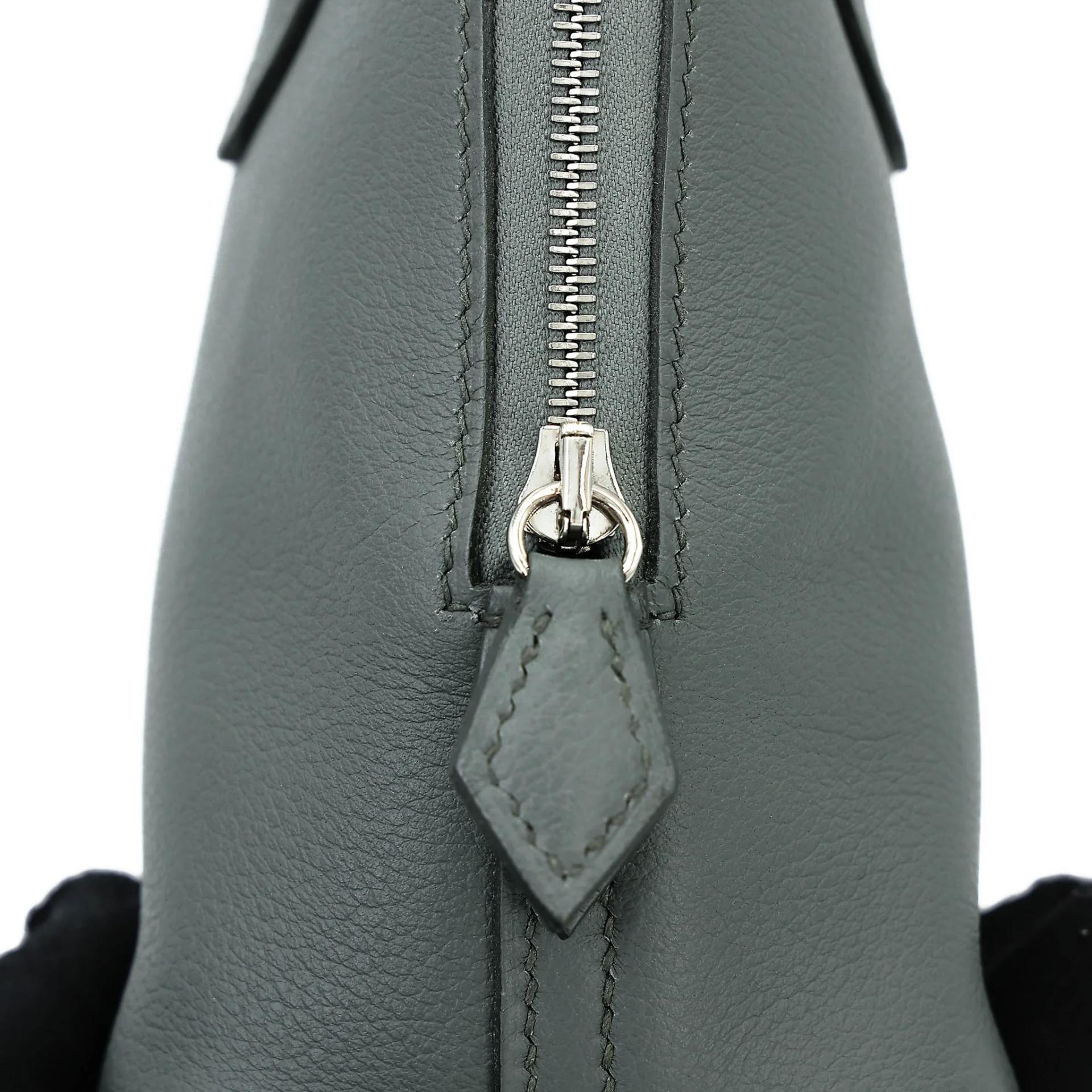A美品 HERMÈS 愛馬仕 Mini Bolide 1923 63 杏仁綠 Vert Amande Evercolor皮 銀扣 K刻 2025年 - 12