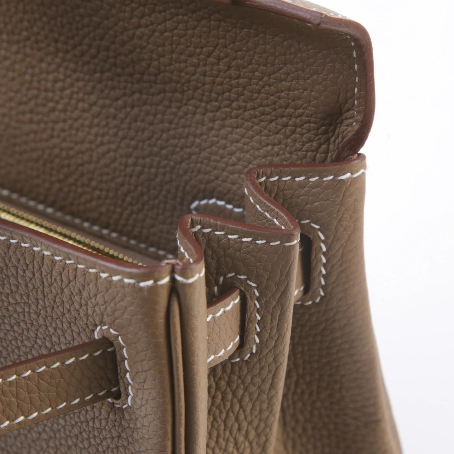 Brand New ( Rank N ) HERMÈS Kelly 25 Etoupe (18) Togo Gold hardware G (2026) - 11