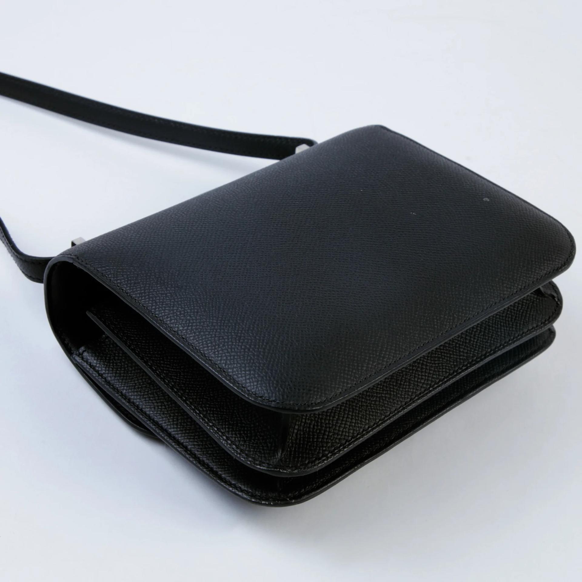 ランク SA HERMÈS エルメス コンスタンス3 ミニ ブラック (89) エプソン シルバー金具 W刻印 (2024) - 6