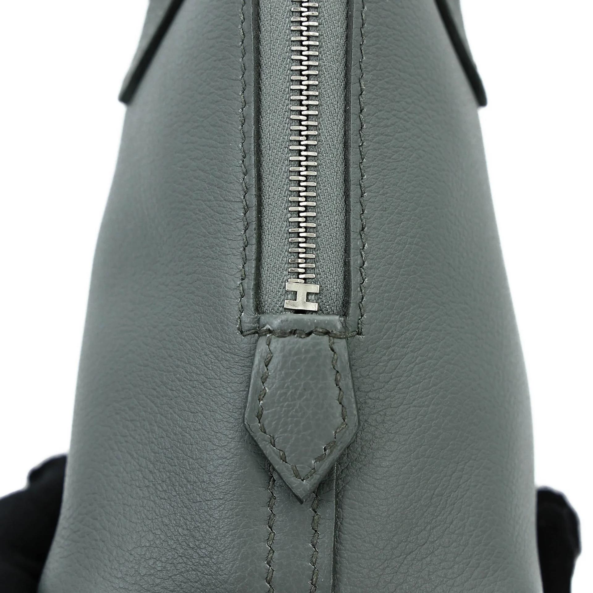 A美品 HERMÈS 愛馬仕 Mini Bolide 1923 63 杏仁綠 Vert Amande Evercolor皮 銀扣 K刻 2025年 - 13