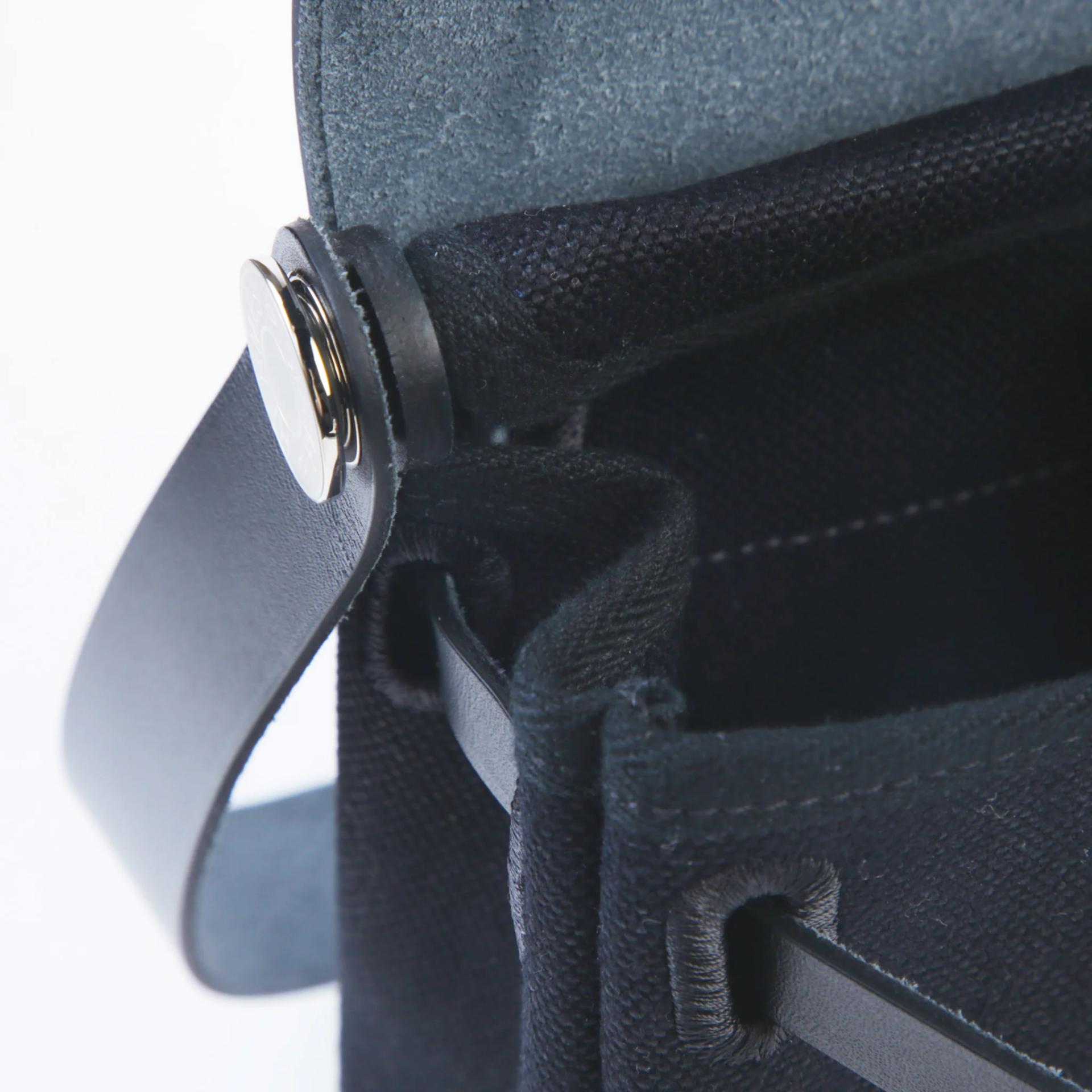 Brand New ( Rank N ) HERMÈS Herbag Zip Mini 20 Noir (89) Canvas Palladium hardware G (2026) - 11