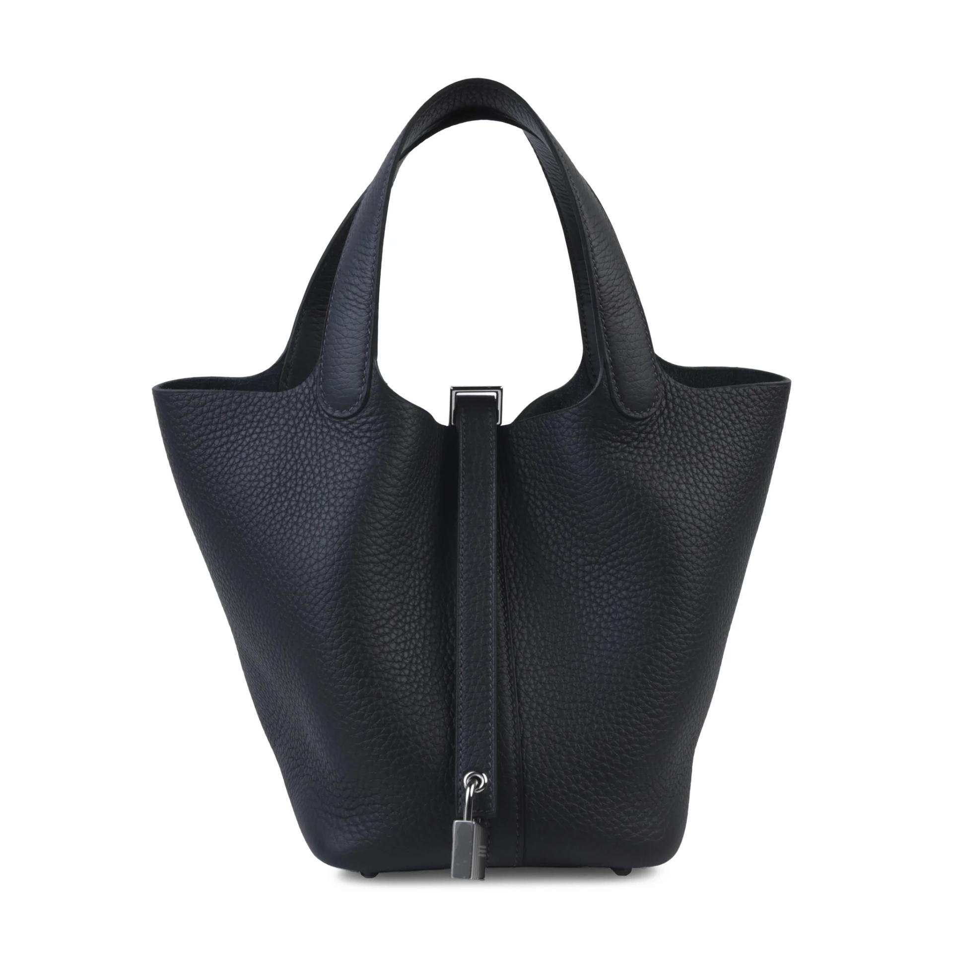 Brand New ( Rank N ) HERMÈS Picotin Lock PM Caban (3Y) Clemence Palladium hardware K (2025) - 1