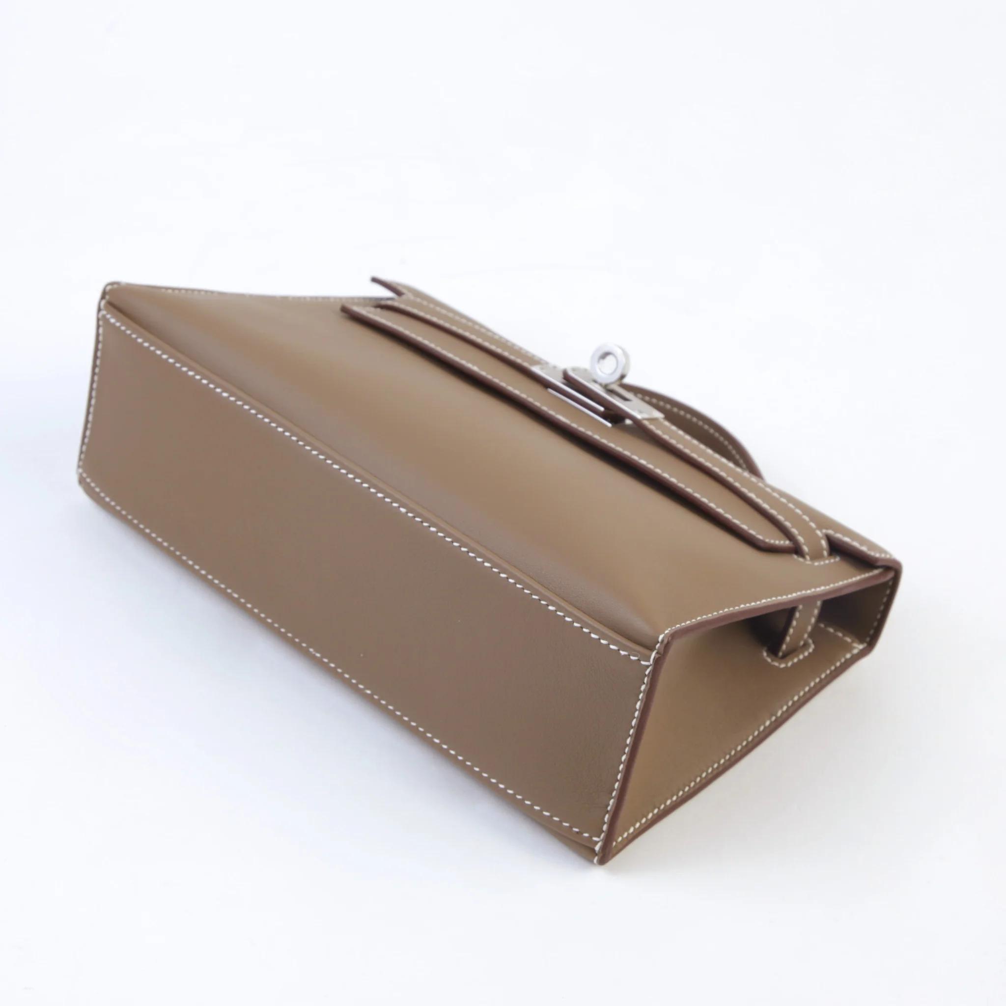 ランク N 新品 HERMÈS エルメス ポシェットケリー エトゥープ (18) スイフト シルバー金具 G刻印 (2026) - 5
