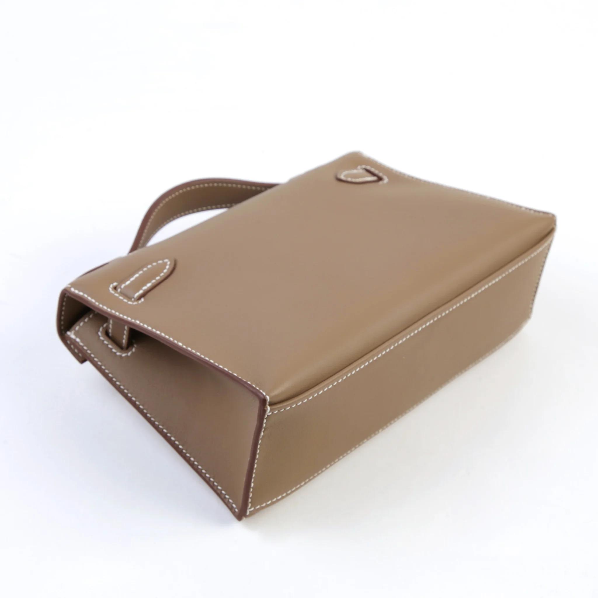 ランク N 新品 HERMÈS エルメス ポシェットケリー エトゥープ (18) スイフト シルバー金具 G刻印 (2026) - 6