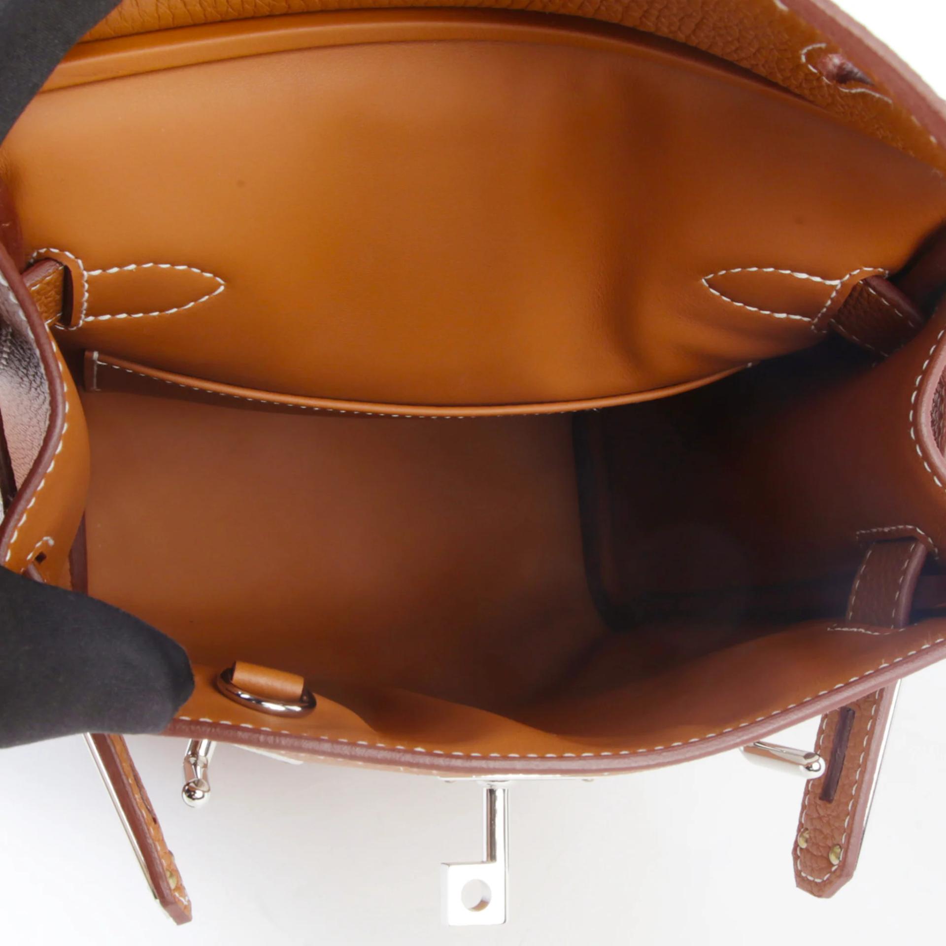 Excellent ( Rank SA ) HERMÈS Hac a Dos PM Gold (37) Togo Palladium hardware K (2025) - 10