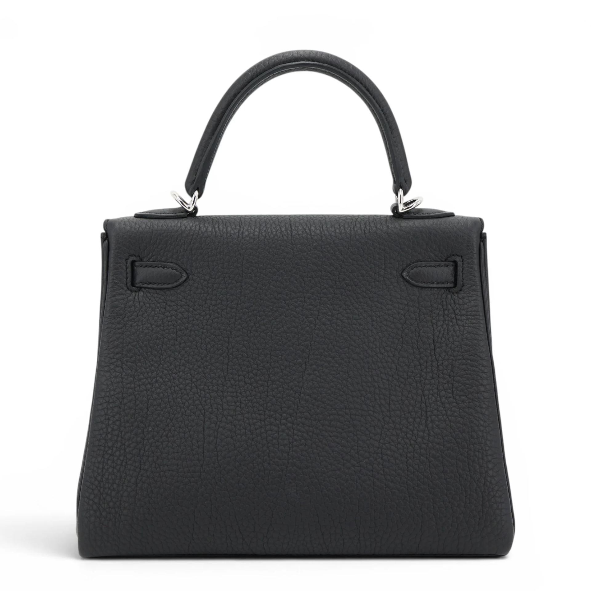 Brand New ( Rank N ) HERMÈS Kelly 25 Noir (89) Togo Palladium hardware G (2026) - 2