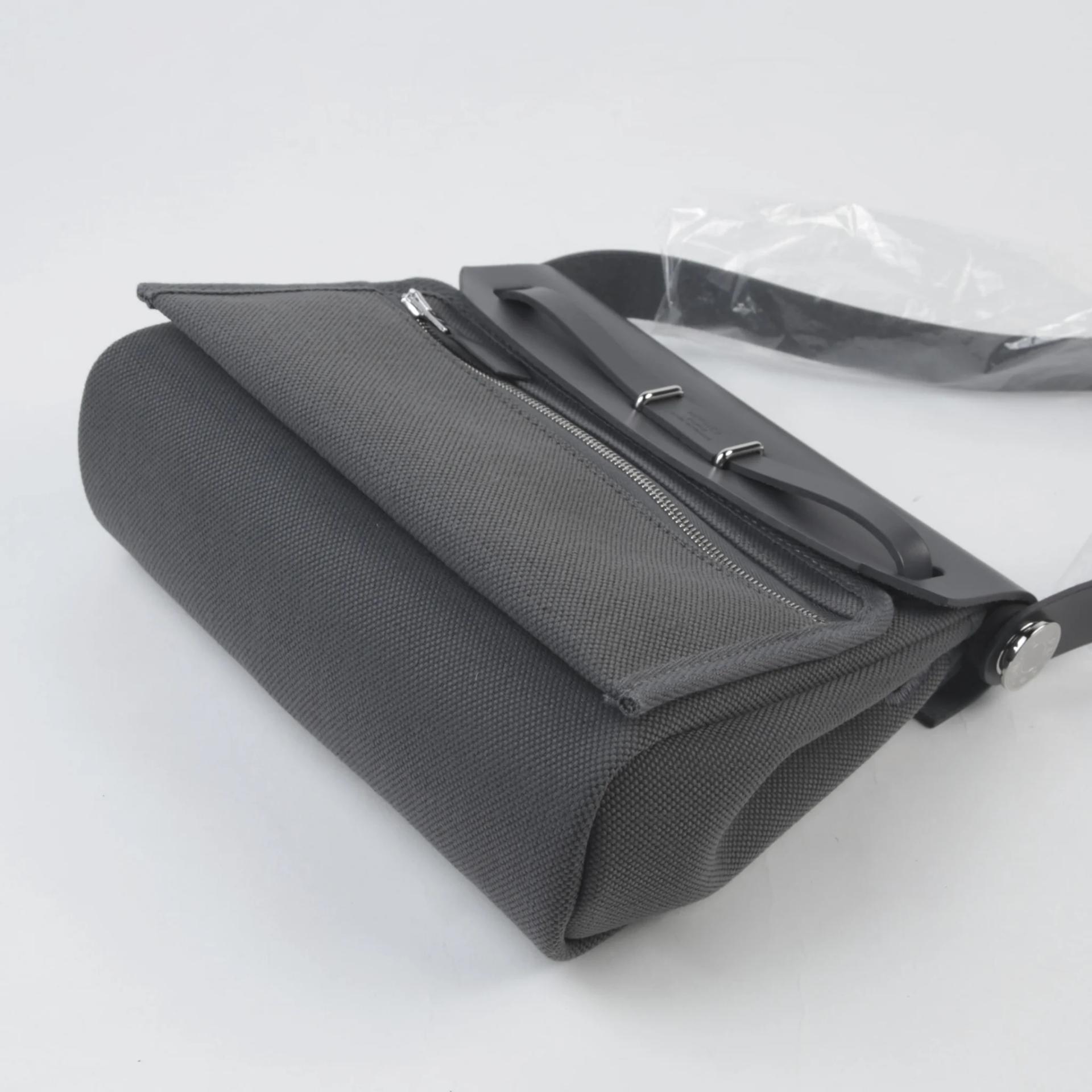 Brand New ( Rank N ) HERMÈS Herbag Zip Mini 20 Ardoise (85) Canvas Palladium hardware K (2025) - 7