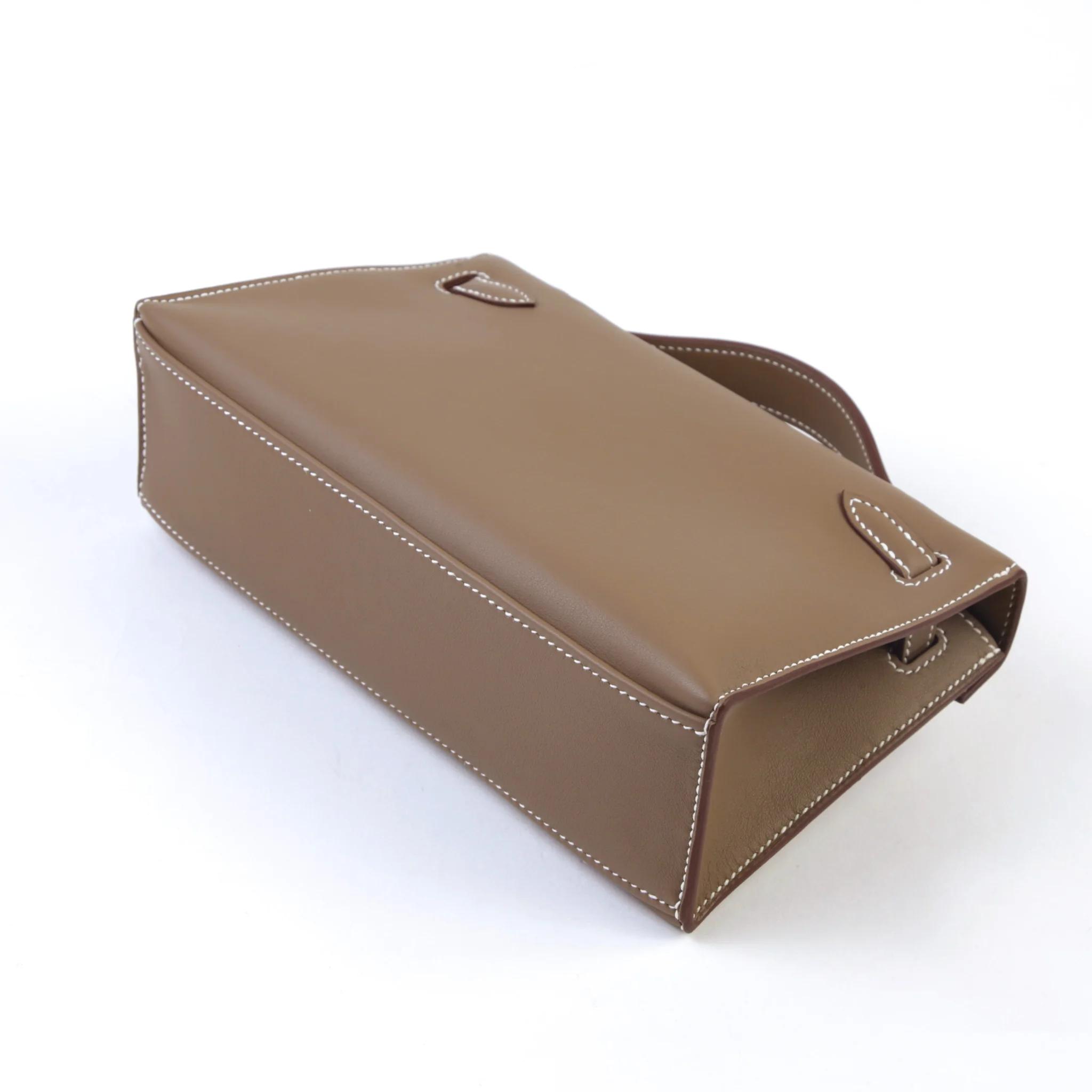 ランク N 新品 HERMÈS エルメス ポシェットケリー エトゥープ (18) スイフト シルバー金具 G刻印 (2026) - 7