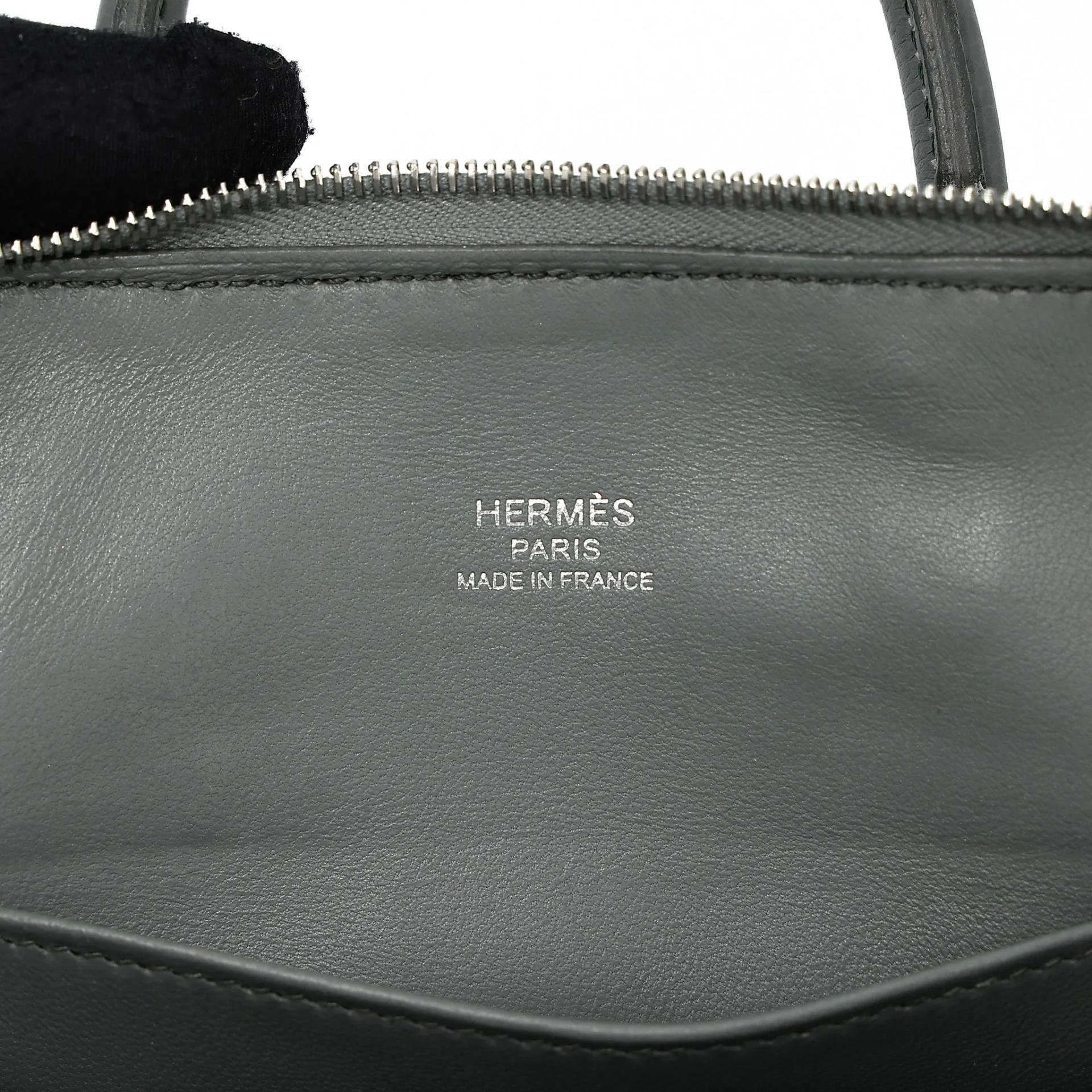 A美品 HERMÈS 愛馬仕 Mini Bolide 1923 63 杏仁綠 Vert Amande Evercolor皮 銀扣 K刻 2025年 - 14