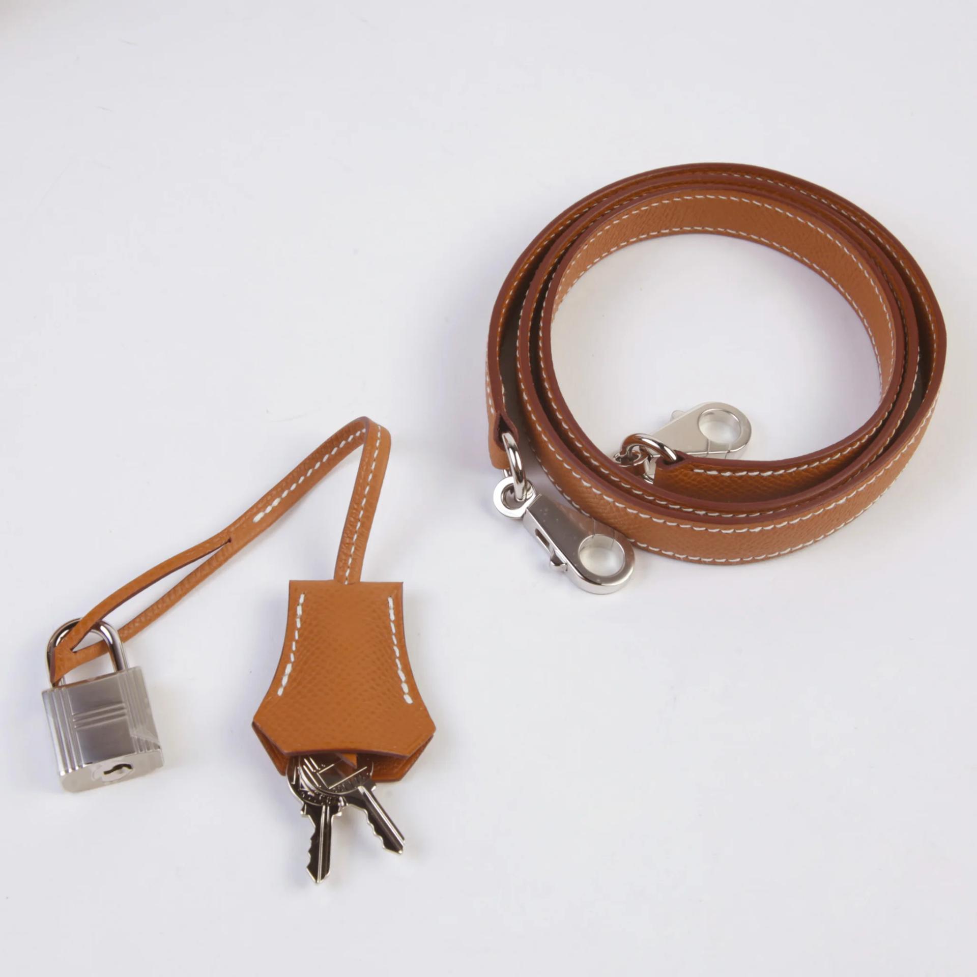 Brand New ( Rank N ) HERMÈS Kelly 25 Sellier Gold (37) Epsom Palladium hardware G (2026) - 14
