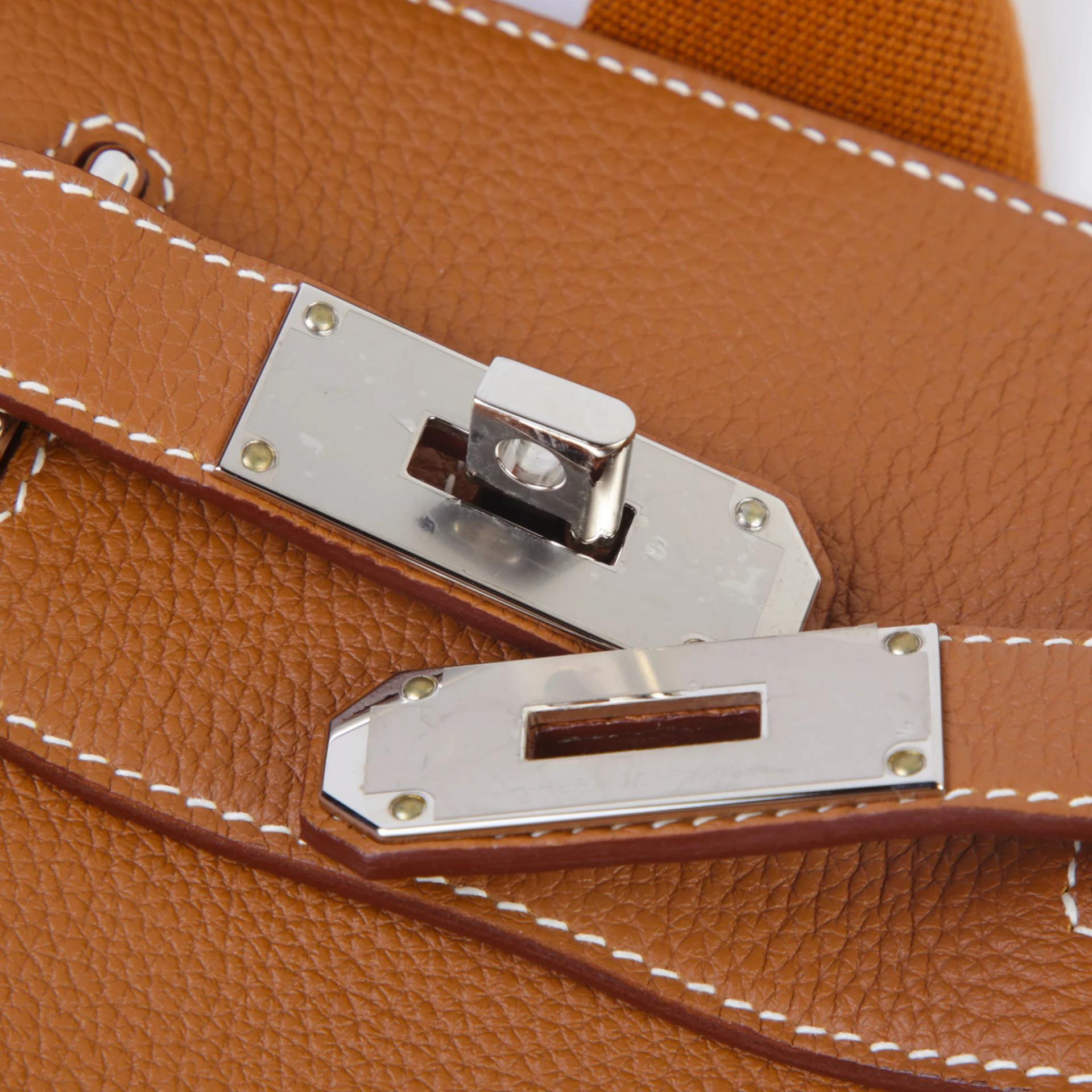 Excellent ( Rank SA ) HERMÈS Hac a Dos PM Gold (37) Togo Palladium hardware K (2025) - 8