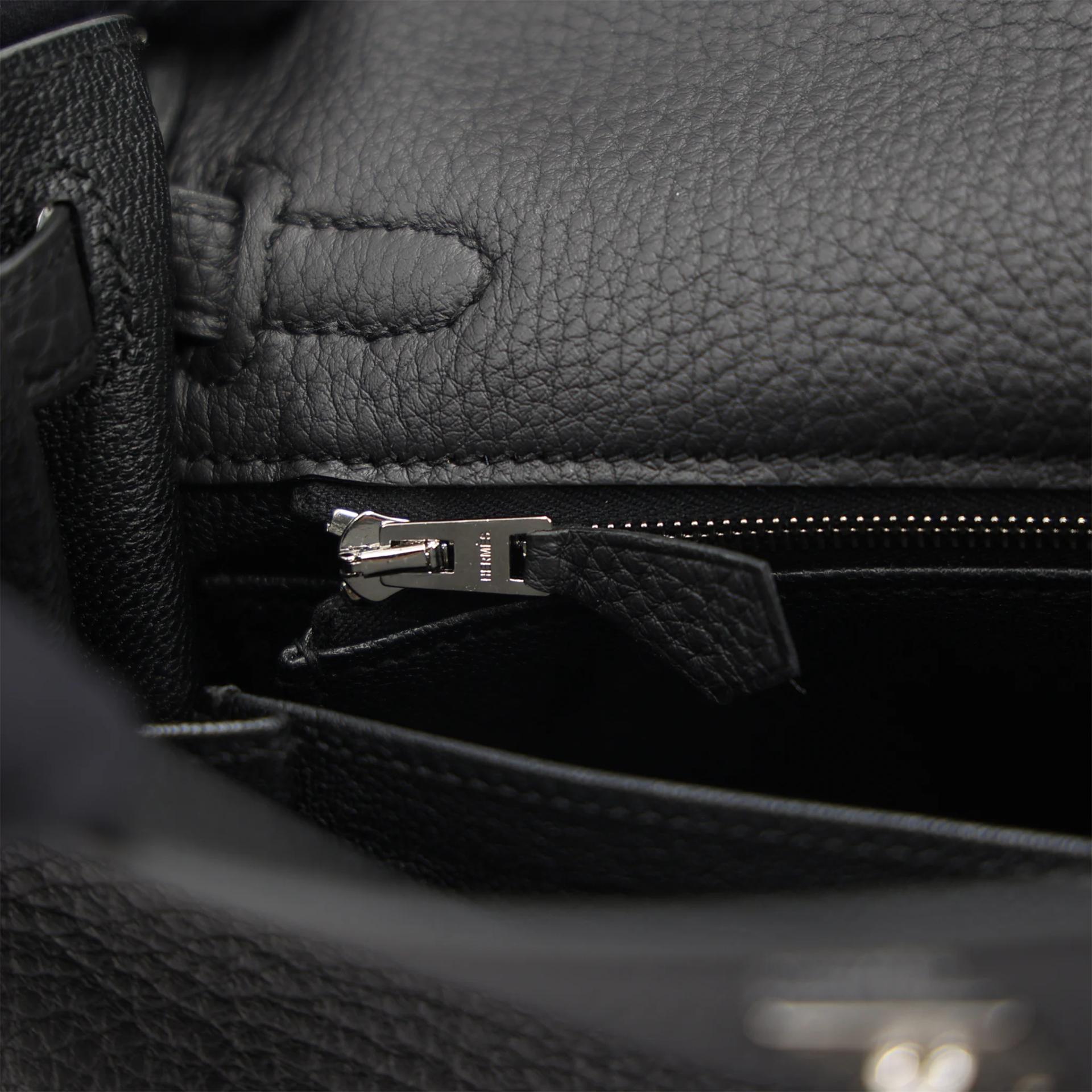 Brand New ( Rank N ) HERMÈS Kelly 25 Noir (89) Togo Palladium hardware G (2026) - 14