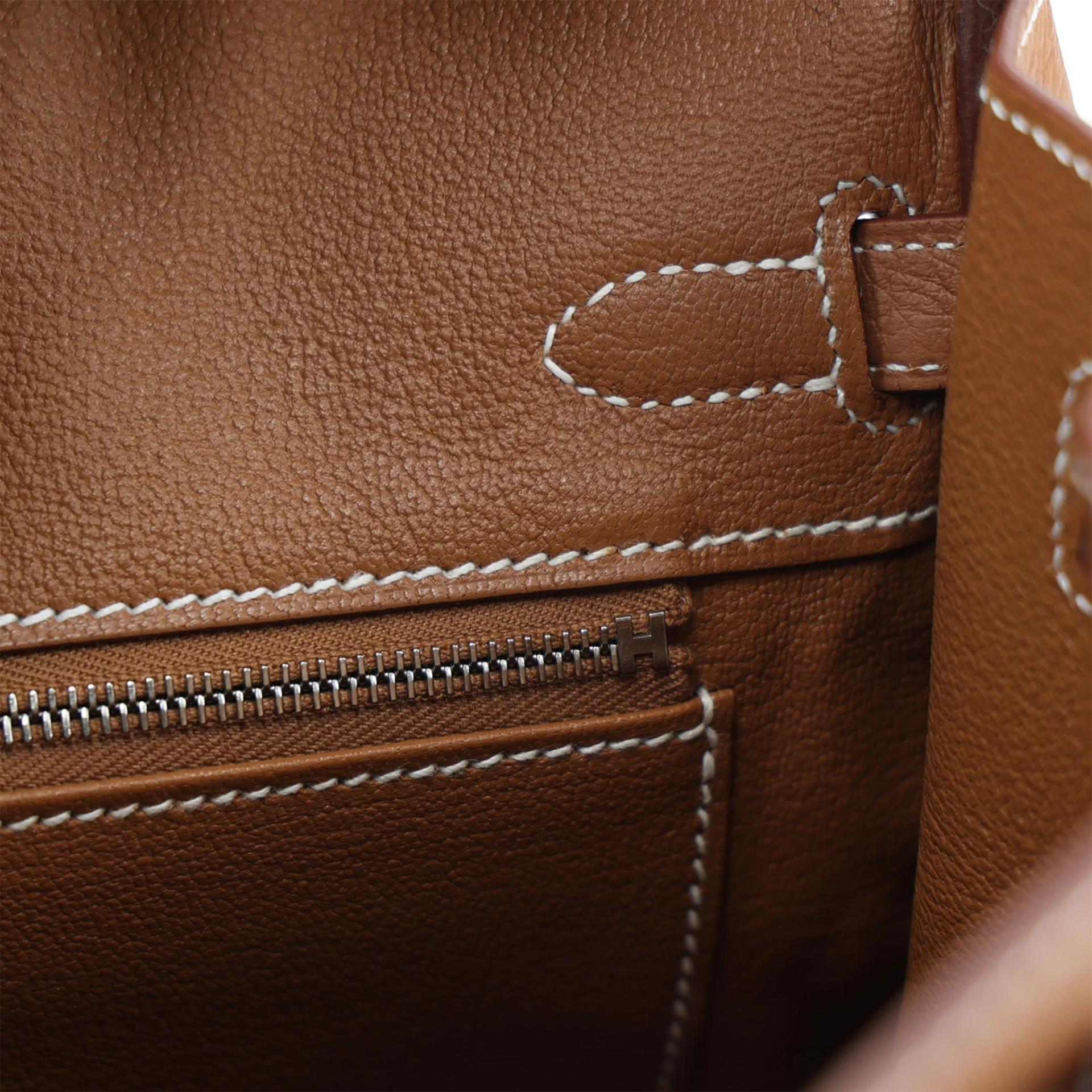 Brand New ( Rank N ) HERMÈS Birkin 25 Gold (37) Togo Palladium hardware G (2026) - 15