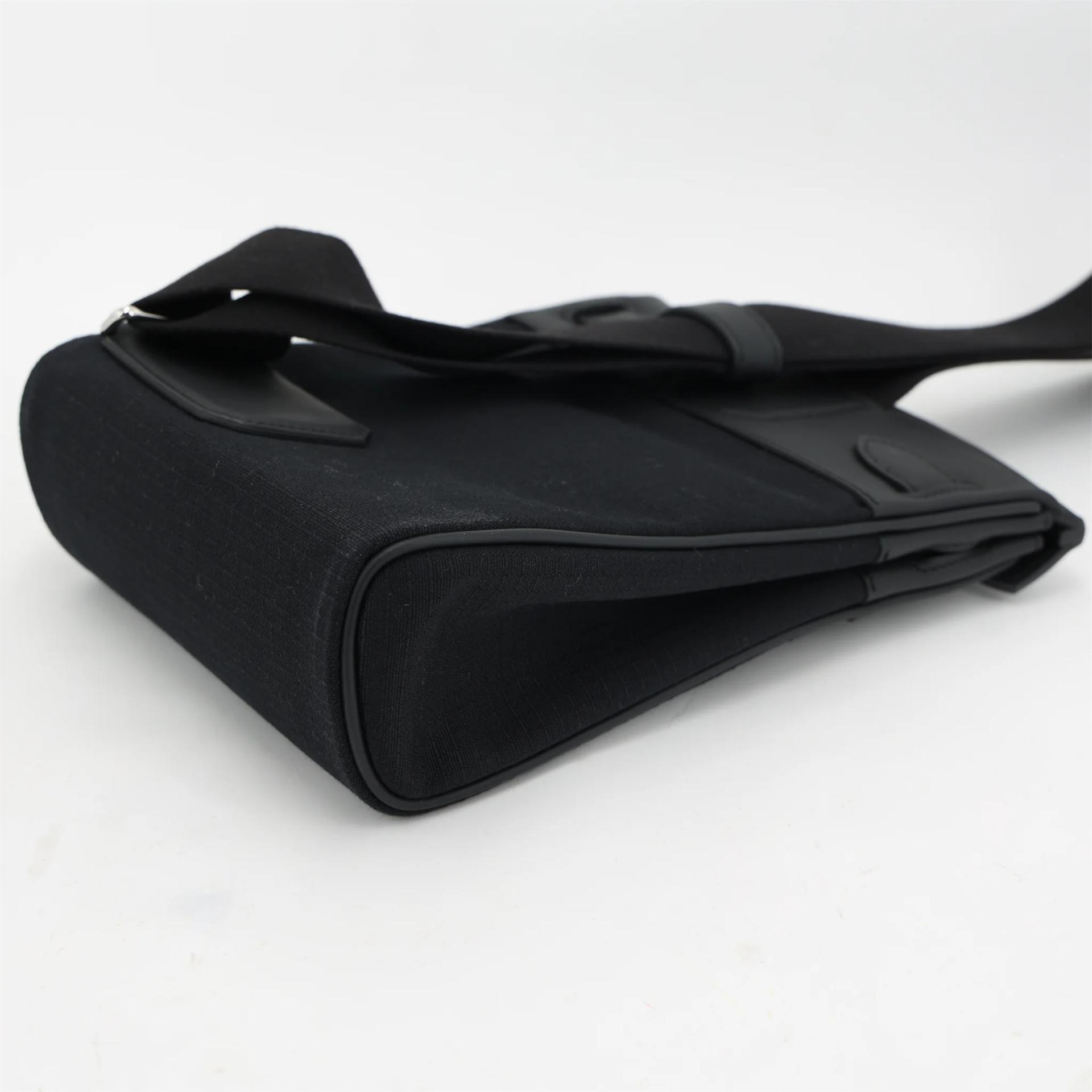 Unused ( Rank NS ) HERMÈS Hac a Dos PM Noir (89) Swift Toile Berline canvas Palladium hardware W (2024) - 7