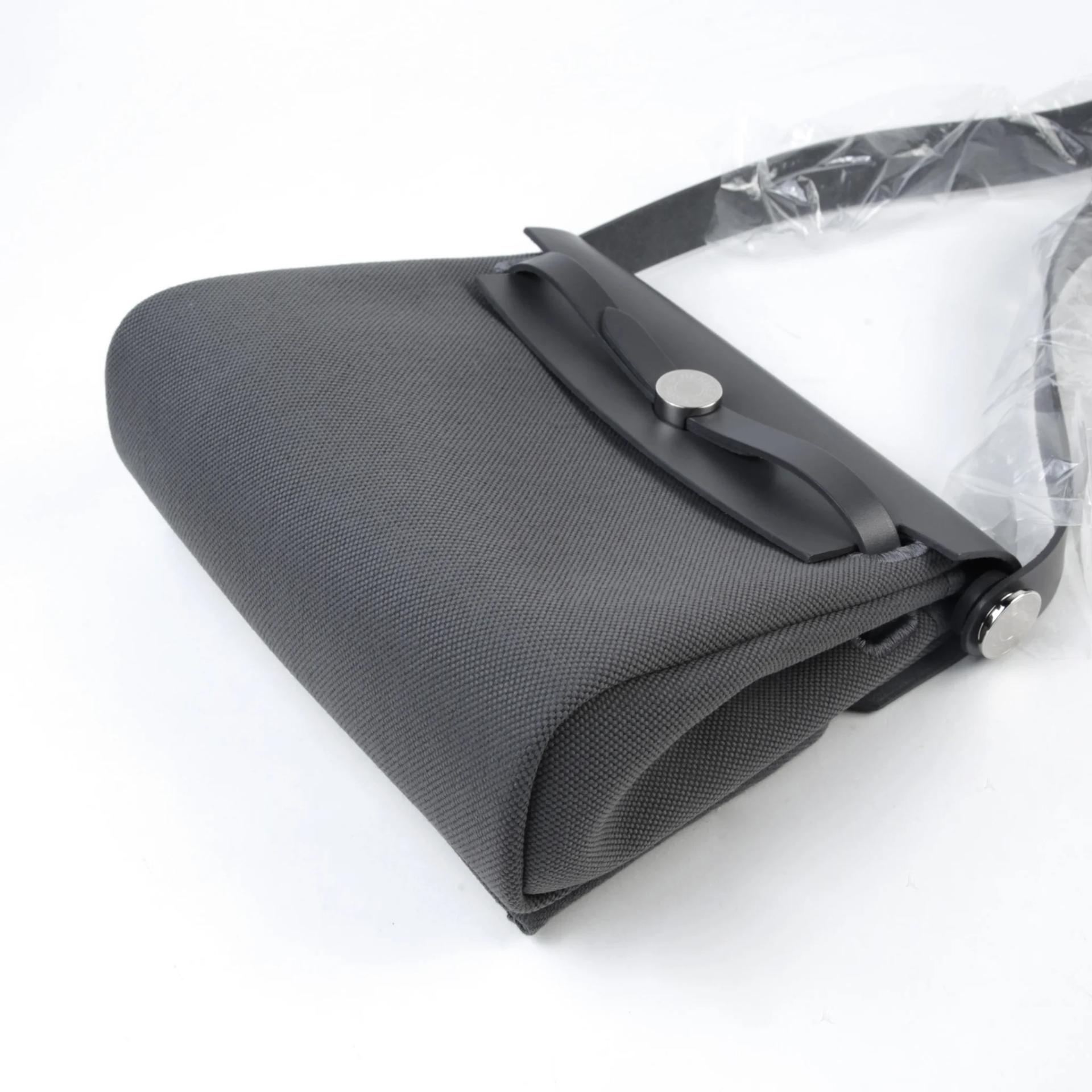 Brand New ( Rank N ) HERMÈS Herbag Zip Mini 20 Ardoise (85) Canvas Palladium hardware K (2025) - 5