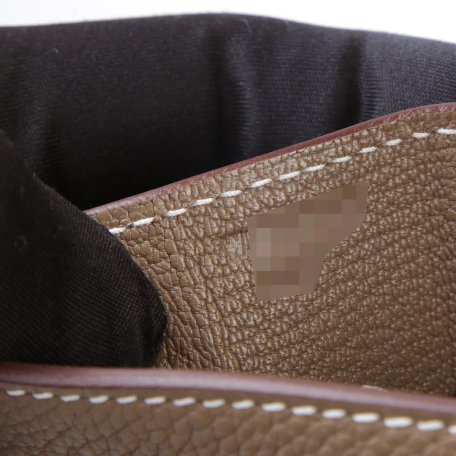 Excellent ( Rank SA ) HERMÈS Kelly Messenger GM Etoupe (18) Togo Palladium hardware W (2024) - 13