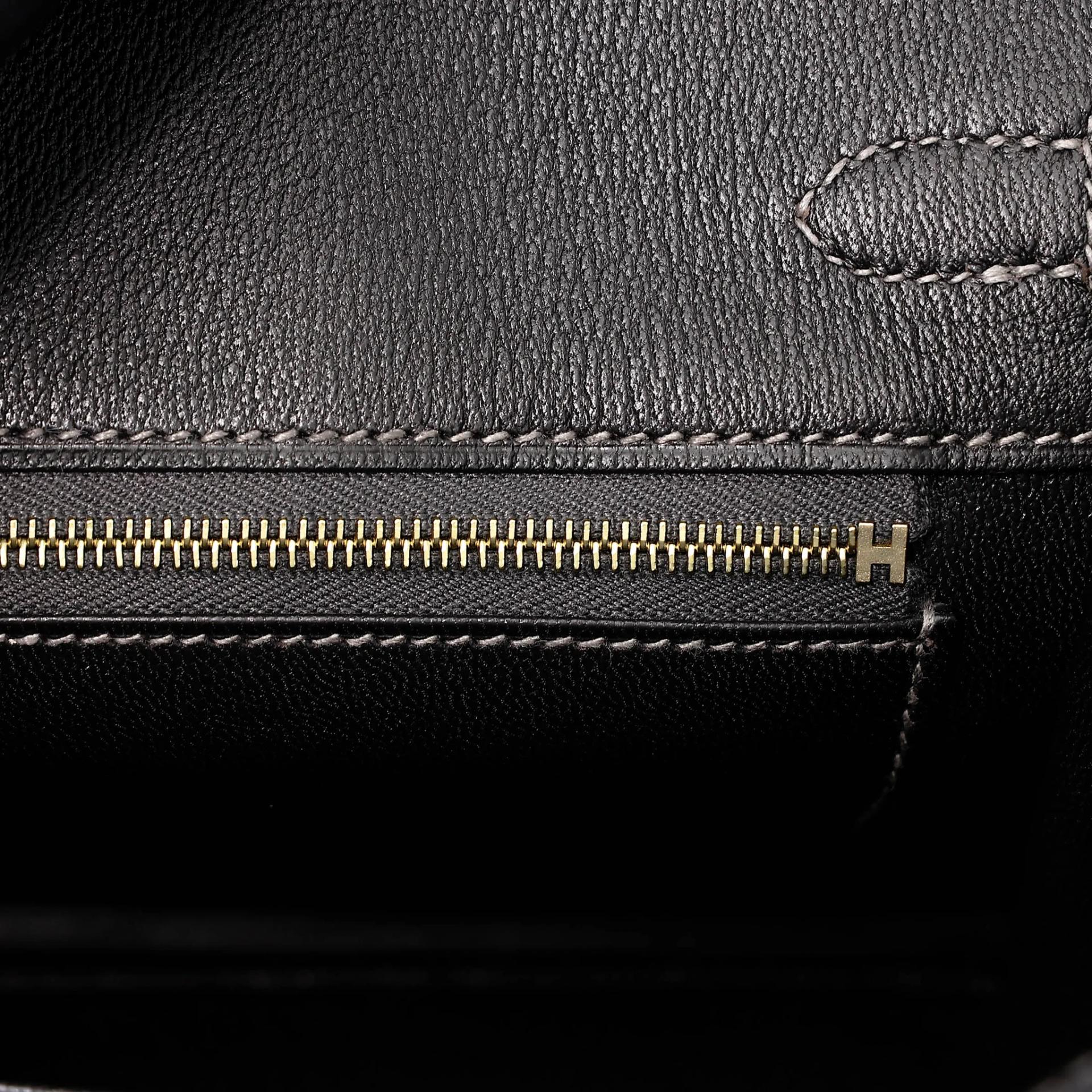 Brand New ( Rank N ) HERMÈS Birkin 25 Graphite (88) Matte Alligator Gold hardware K (2025) - 11