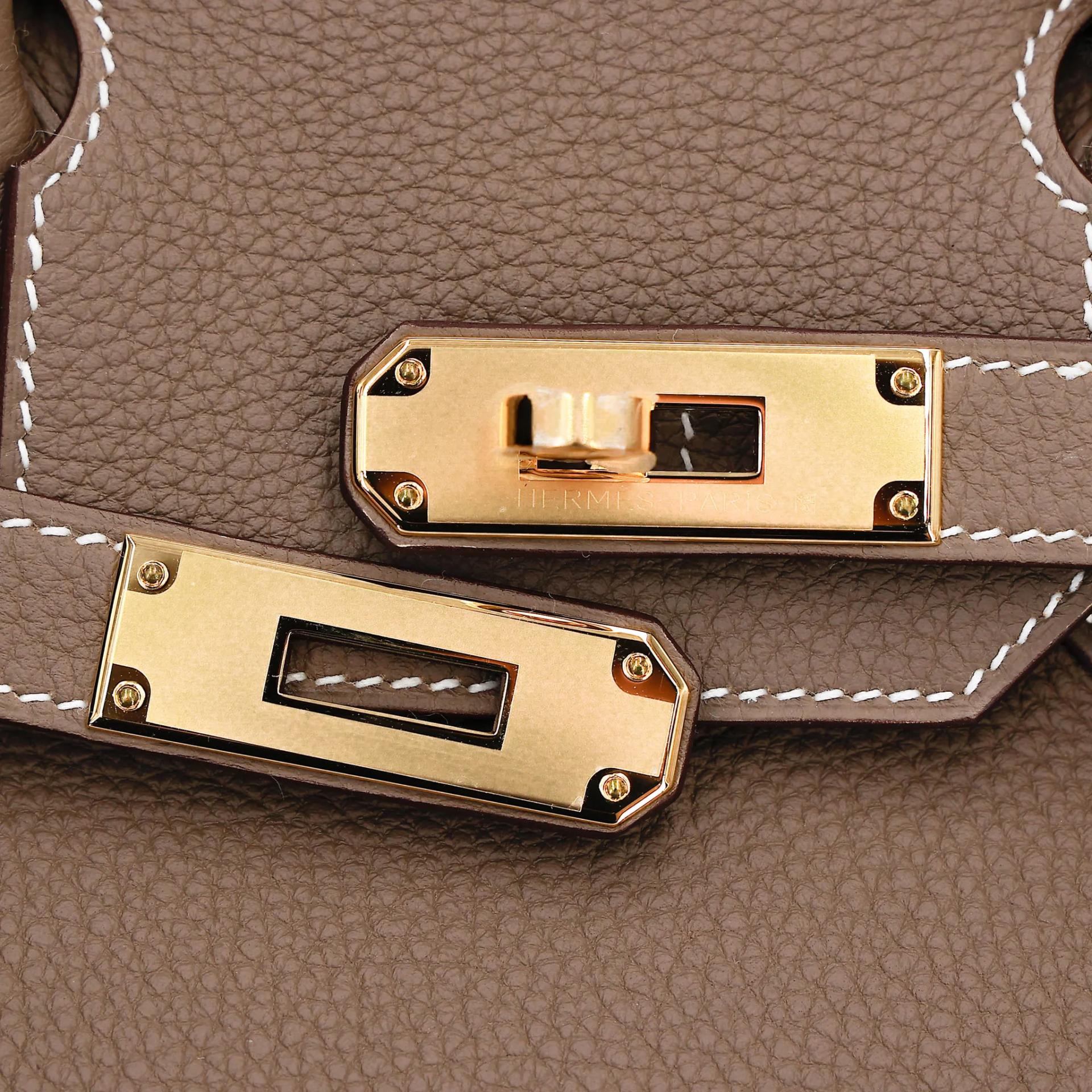 Unused ( Rank NS ) HERMÈS Birkin 30 Etoupe (18) Togo Gold hardware B (2023) - 8