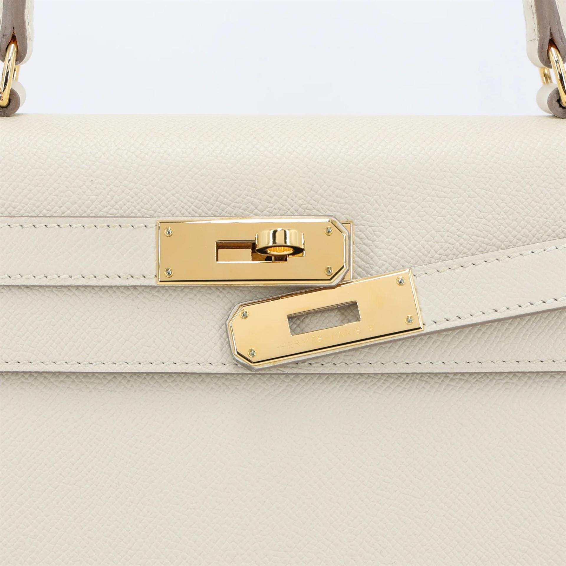 ランク A HERMÈS エルメス ケリー28 セリエ クレ (10) エプソン ゴールド金具 A刻印 (2017) - 8