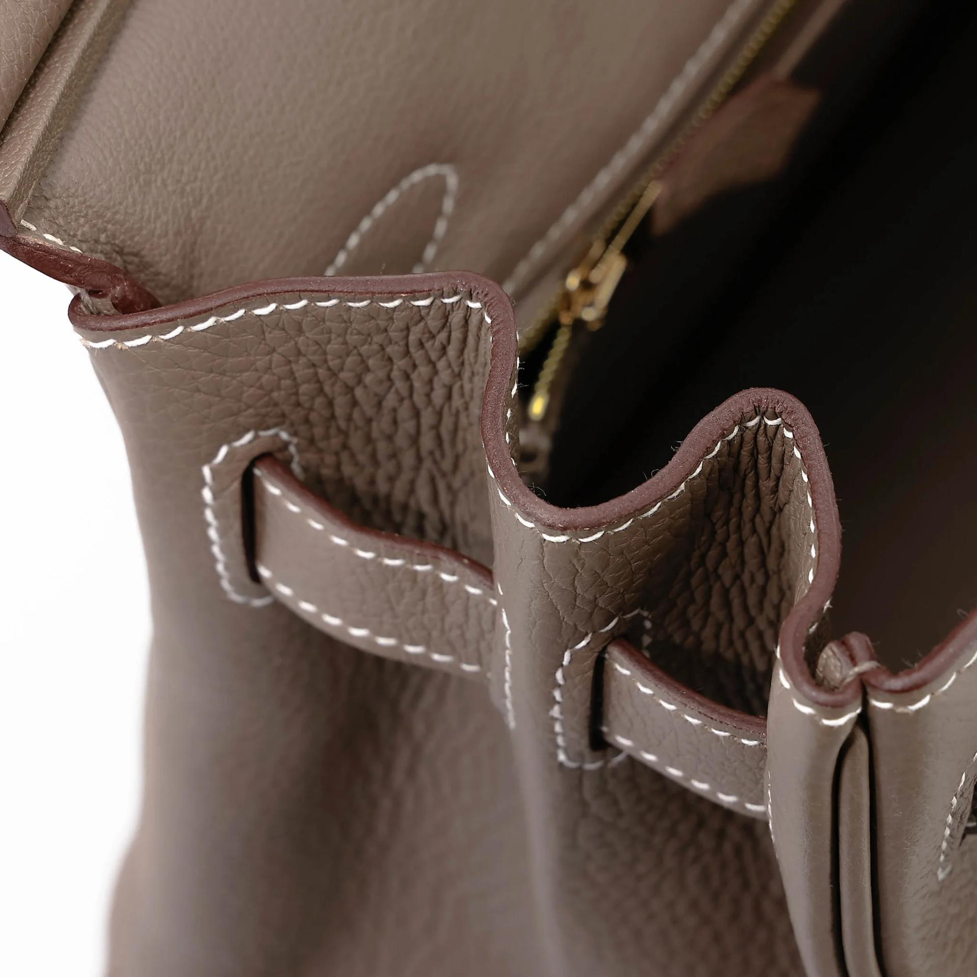Unused ( Rank NS ) HERMÈS Birkin 30 Etoupe (18) Togo Gold hardware B (2023) - 14