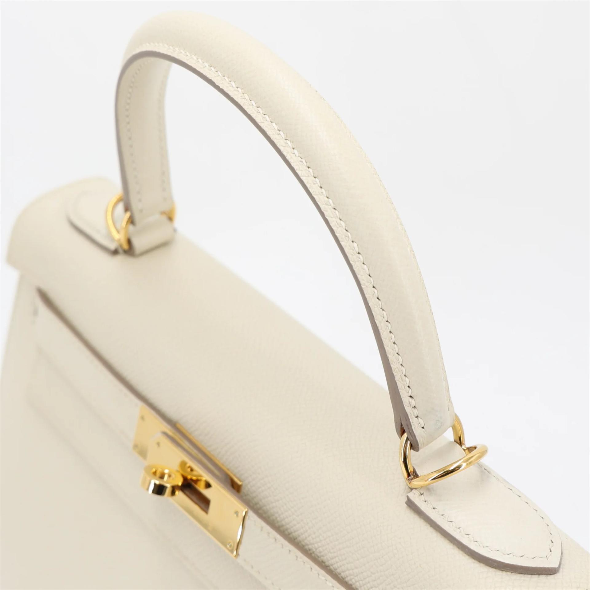 ランク A HERMÈS エルメス ケリー28 セリエ クレ (10) エプソン ゴールド金具 A刻印 (2017) - 3