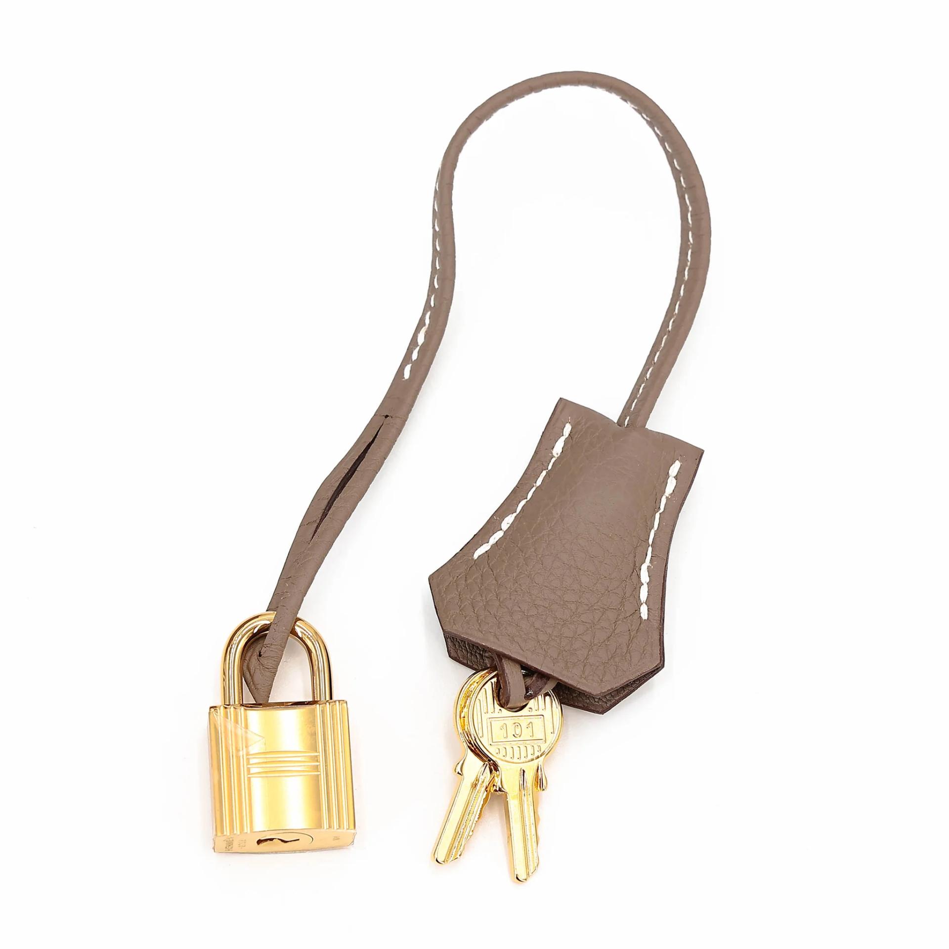 Unused ( Rank NS ) HERMÈS Birkin 30 Etoupe (18) Togo Gold hardware B (2023) - 16