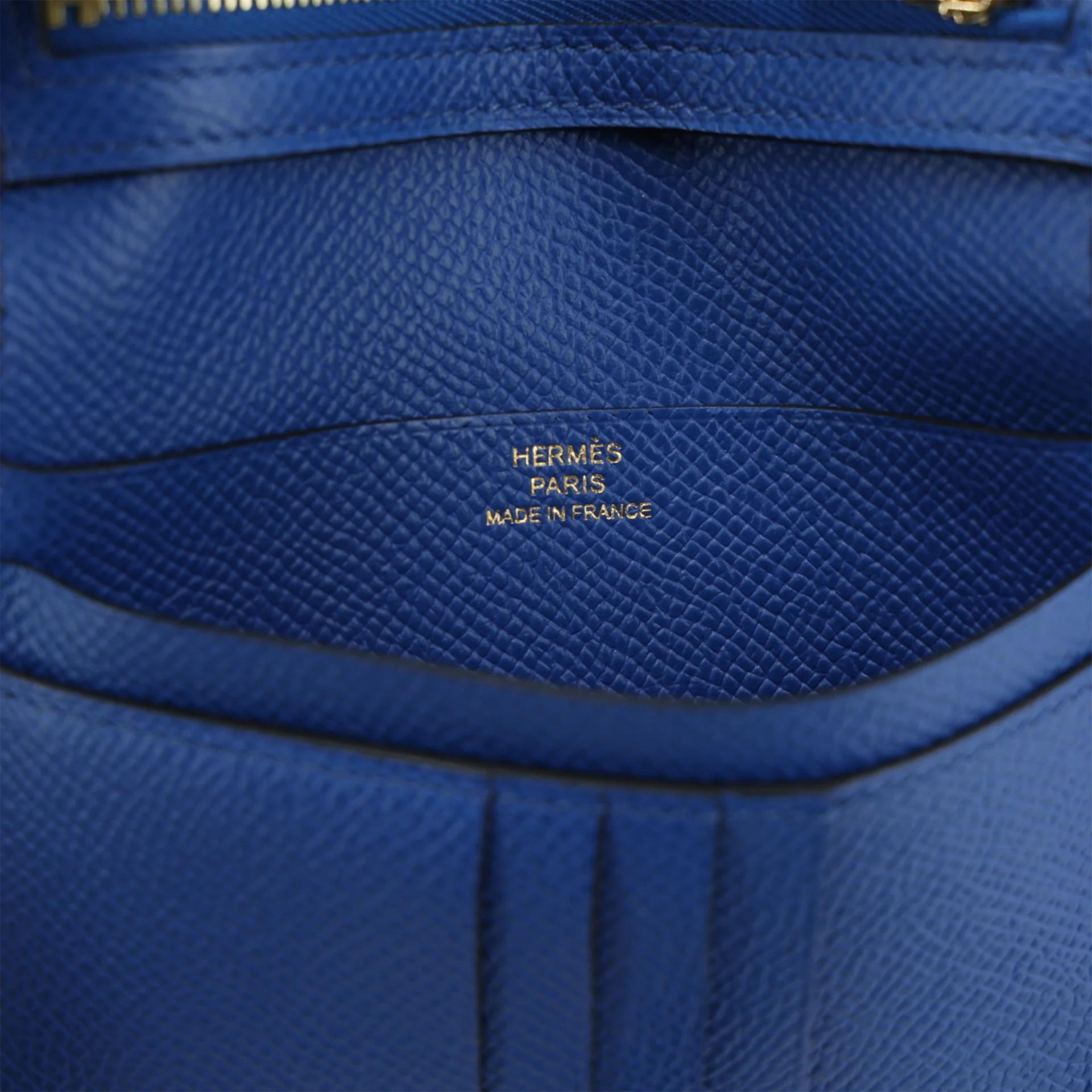 ランク NS 未使用品 HERMÈS エルメス ベアンコンパクト ブルーフランス (71) ブルーサフィール (73) エプソン ゴールド金具 U刻印 (2022) - 10