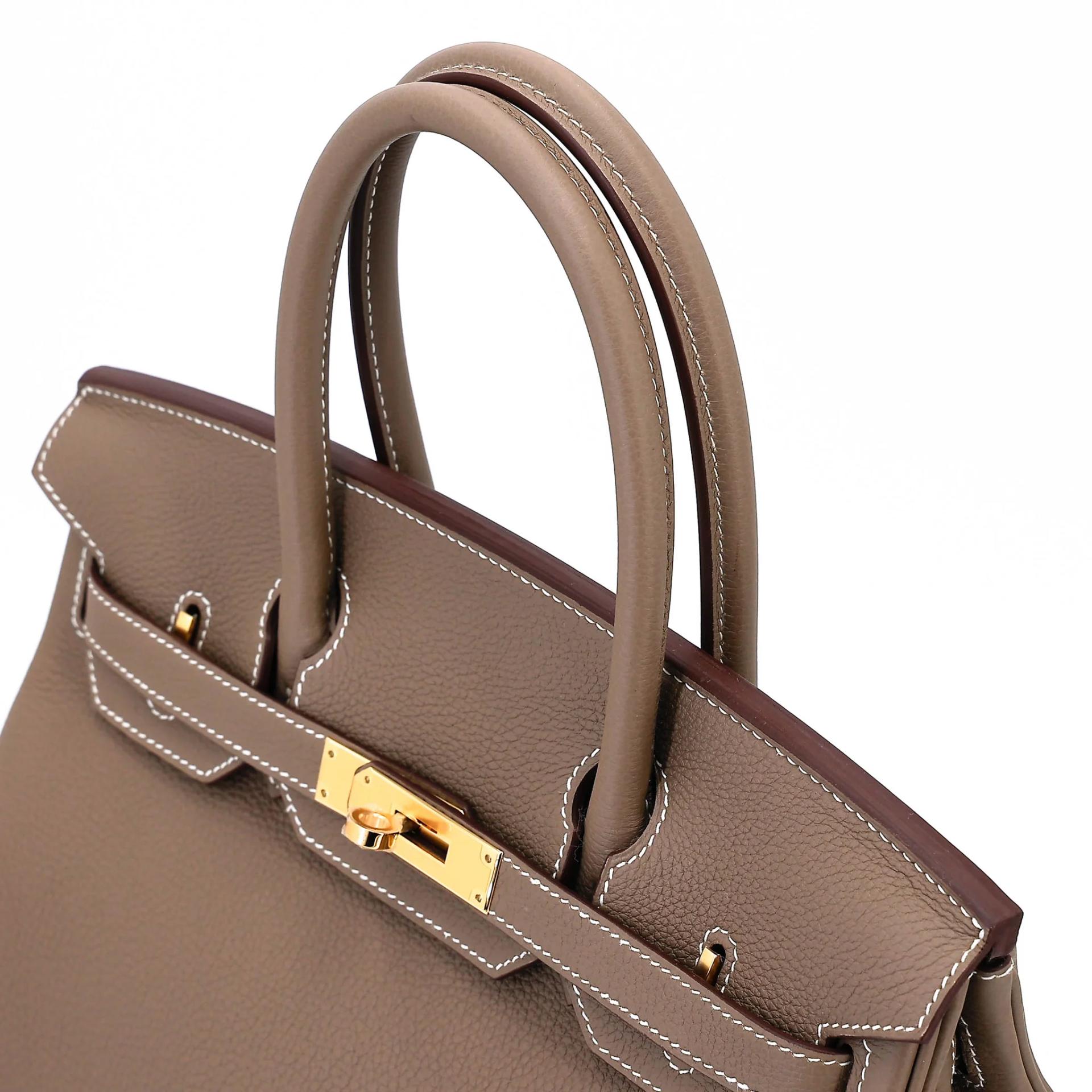 Unused ( Rank NS ) HERMÈS Birkin 30 Etoupe (18) Togo Gold hardware B (2023) - 3