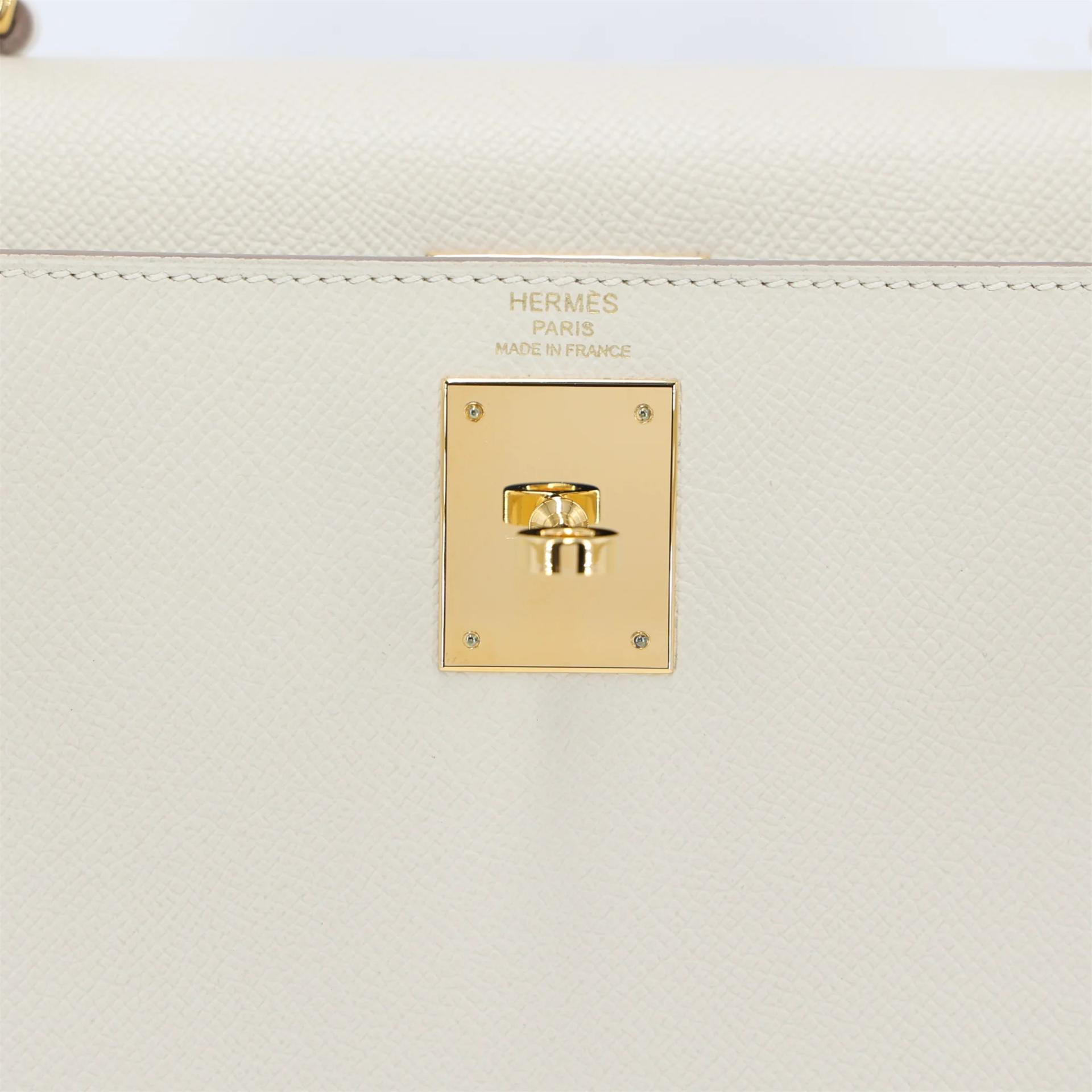 ランク A HERMÈS エルメス ケリー28 セリエ クレ (10) エプソン ゴールド金具 A刻印 (2017) - 10