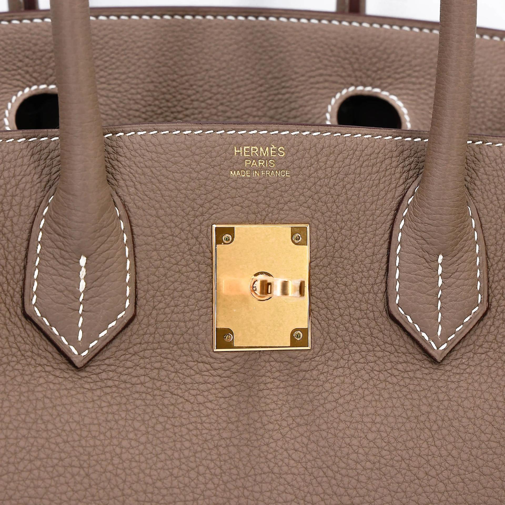Unused ( Rank NS ) HERMÈS Birkin 30 Etoupe (18) Togo Gold hardware B (2023) - 10