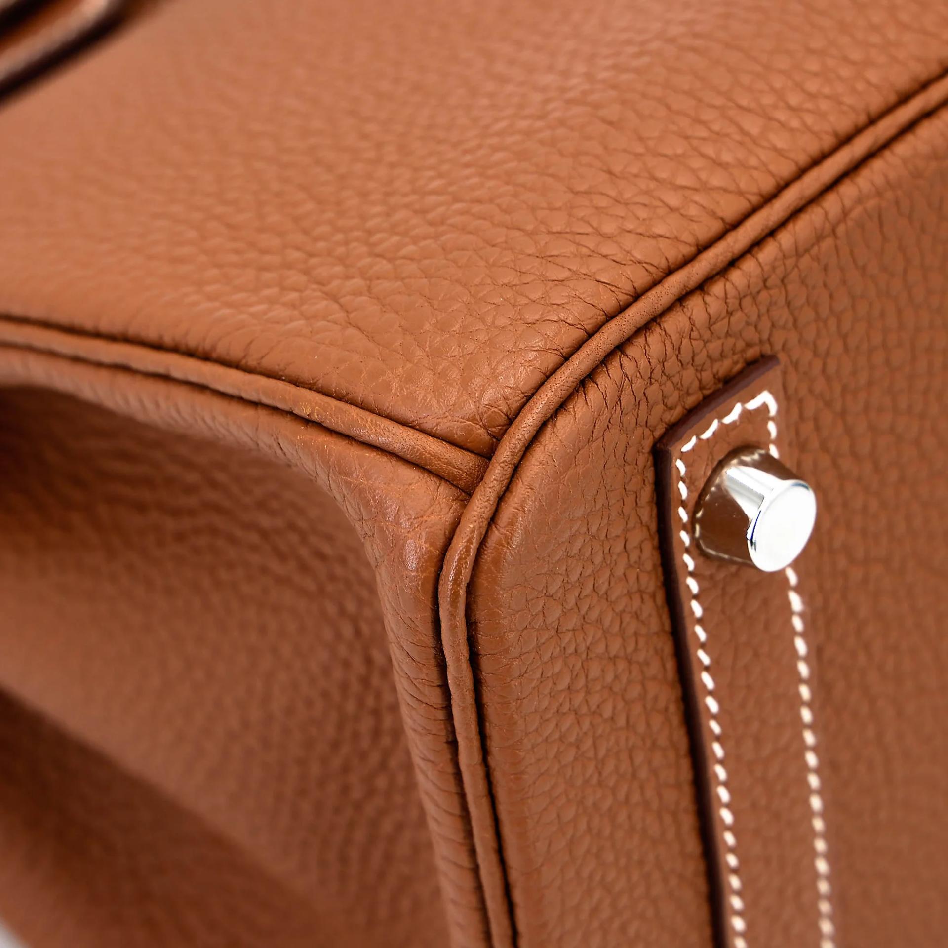 Excellent ( Rank SA ) HERMÈS Birkin 30 Gold (37) Togo Palladium hardware U (2022) - 9