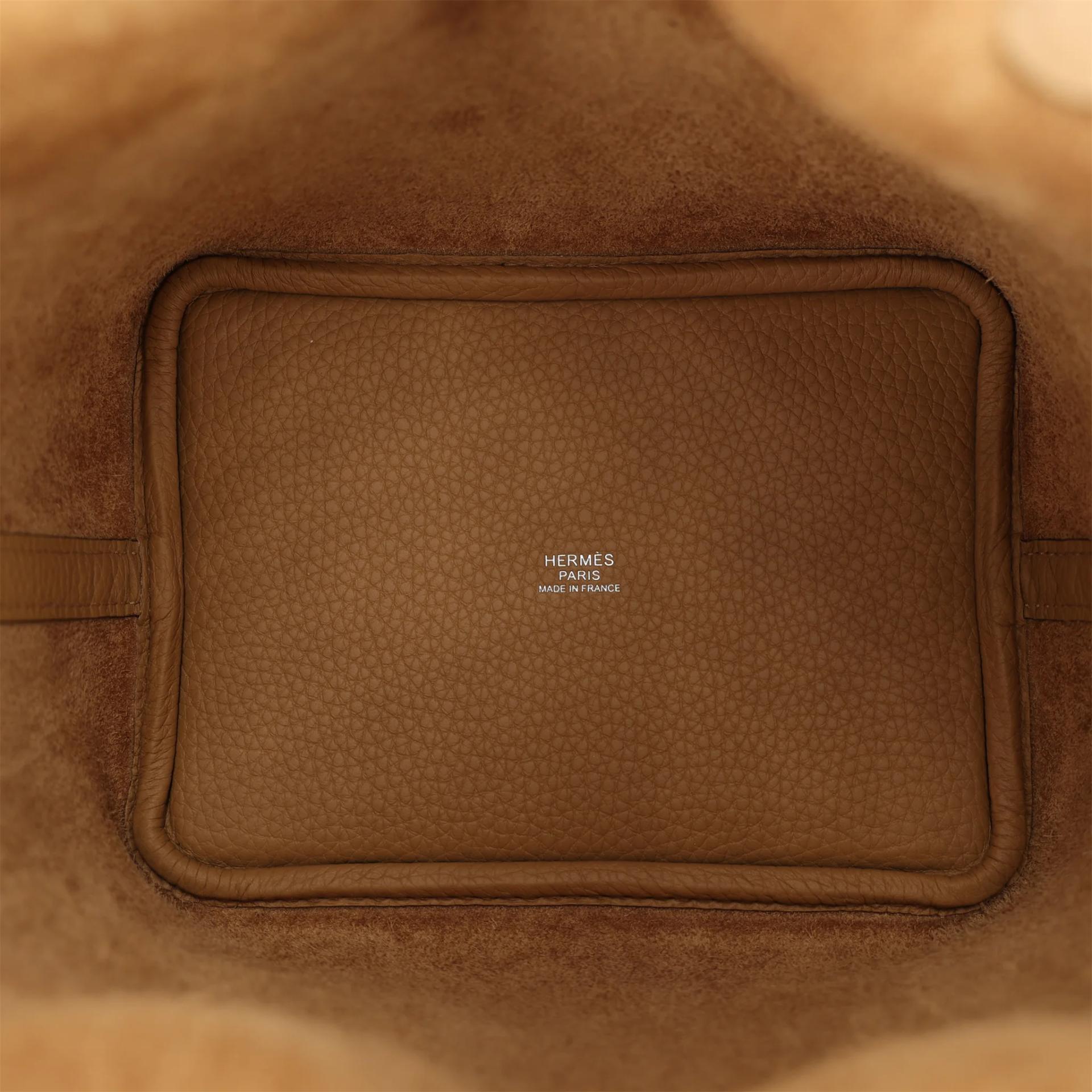 ランク N 新品 HERMÈS エルメス ピコタンロックPM ビスキュイ (4B) トリヨン シルバー金具 K刻印 (2025) - 13