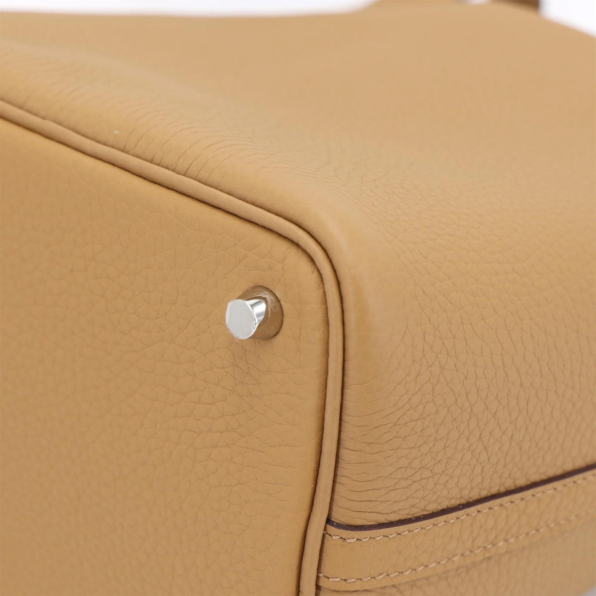 ランク N 新品 HERMÈS エルメス ピコタンロックPM ビスキュイ (4B) トリヨン シルバー金具 K刻印 (2025) - 7